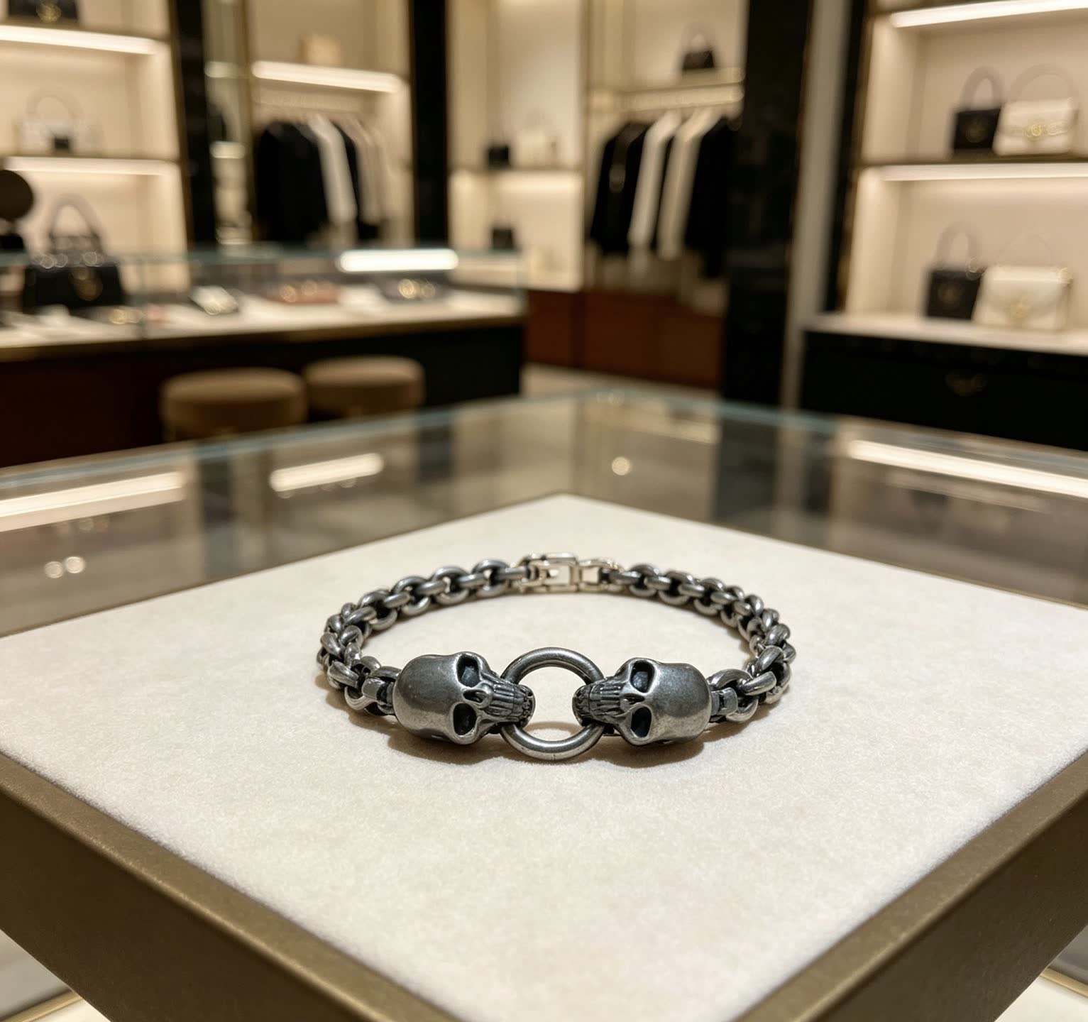 Gucci Silver Skull Bracelet