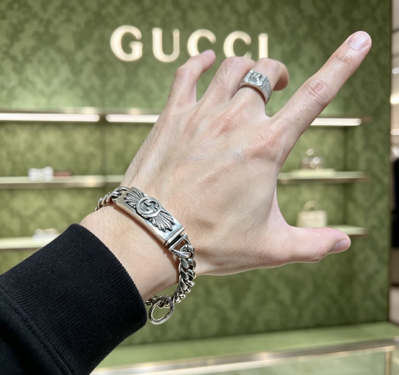 Gucci Silver Chain Bracelet