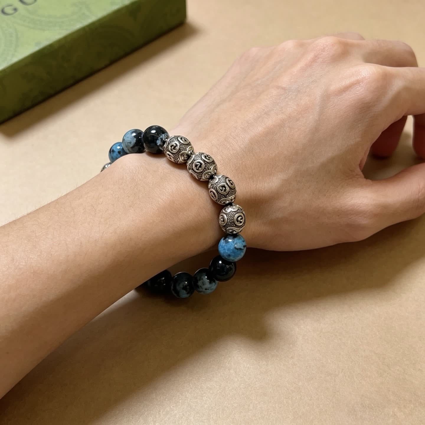 Gucci Blue Beaded Bracelet