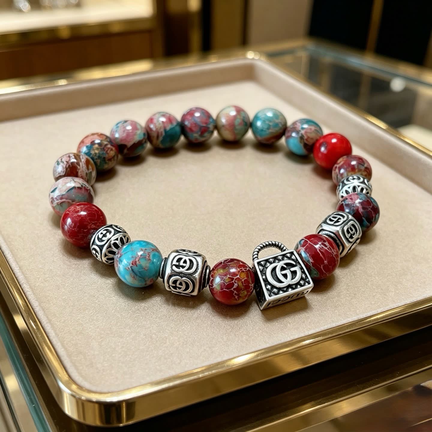 Gucci Multicolored Beaded Bracelet