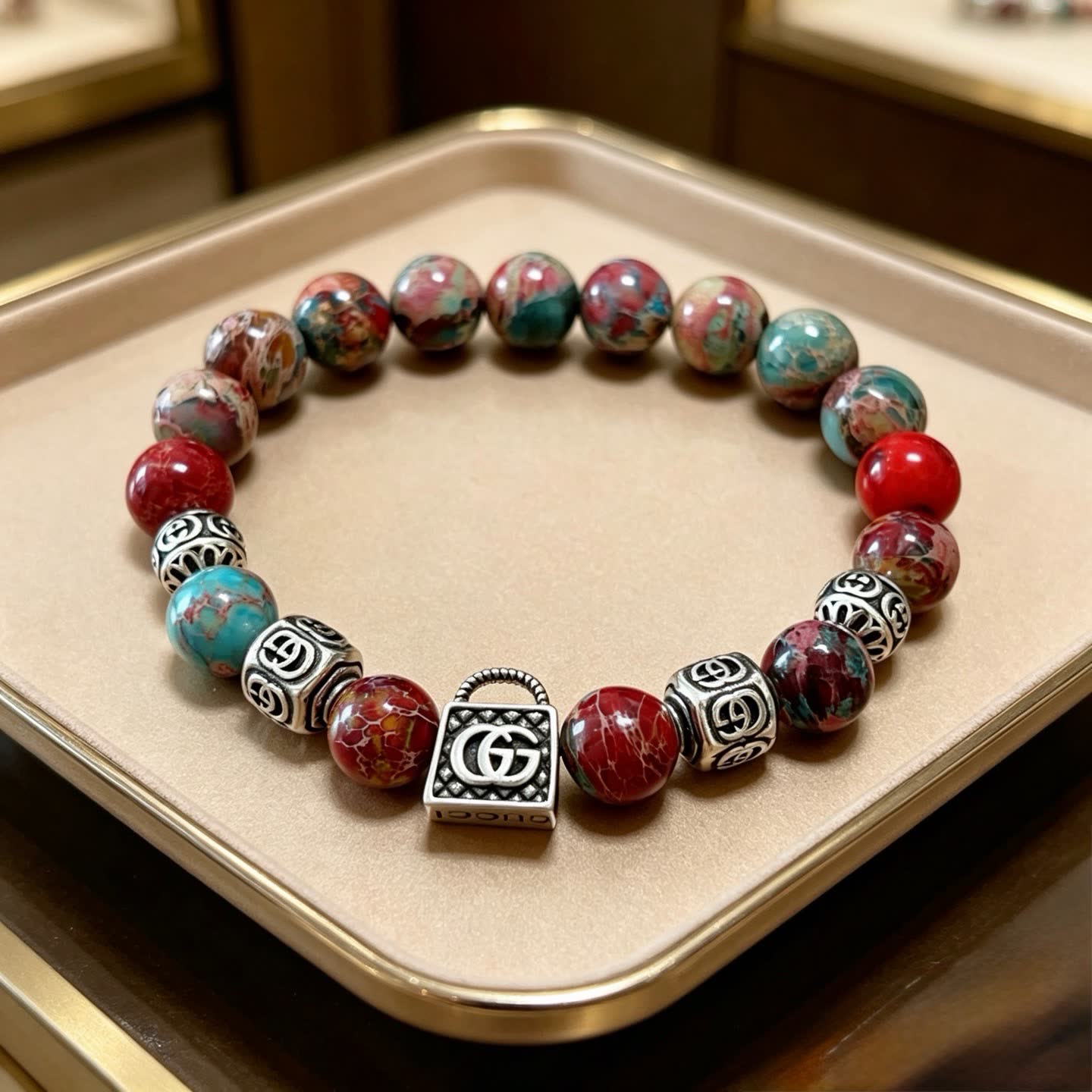 Gucci Multicolored Beaded Bracelet