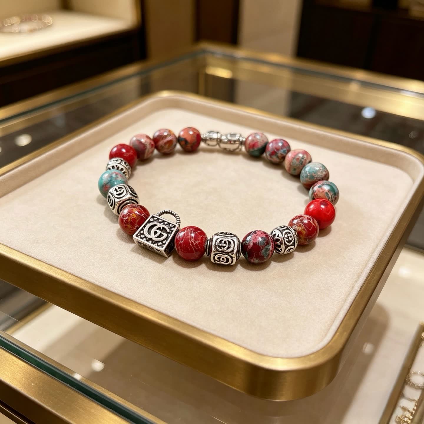 Gucci Multicolored Beaded Bracelet