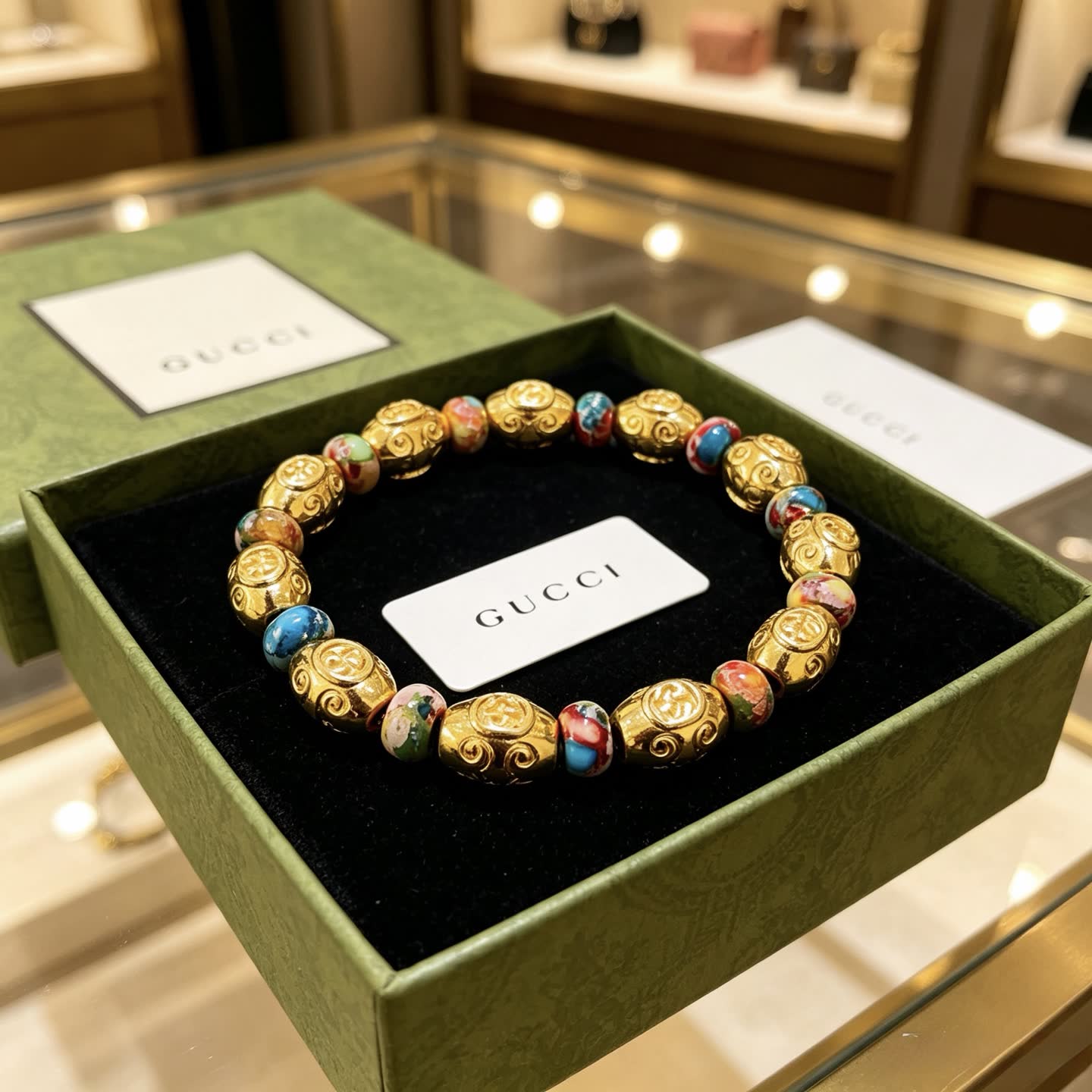 Gucci Multicolored Beaded Bracelet Gucci Multicolored Beaded Bracelet