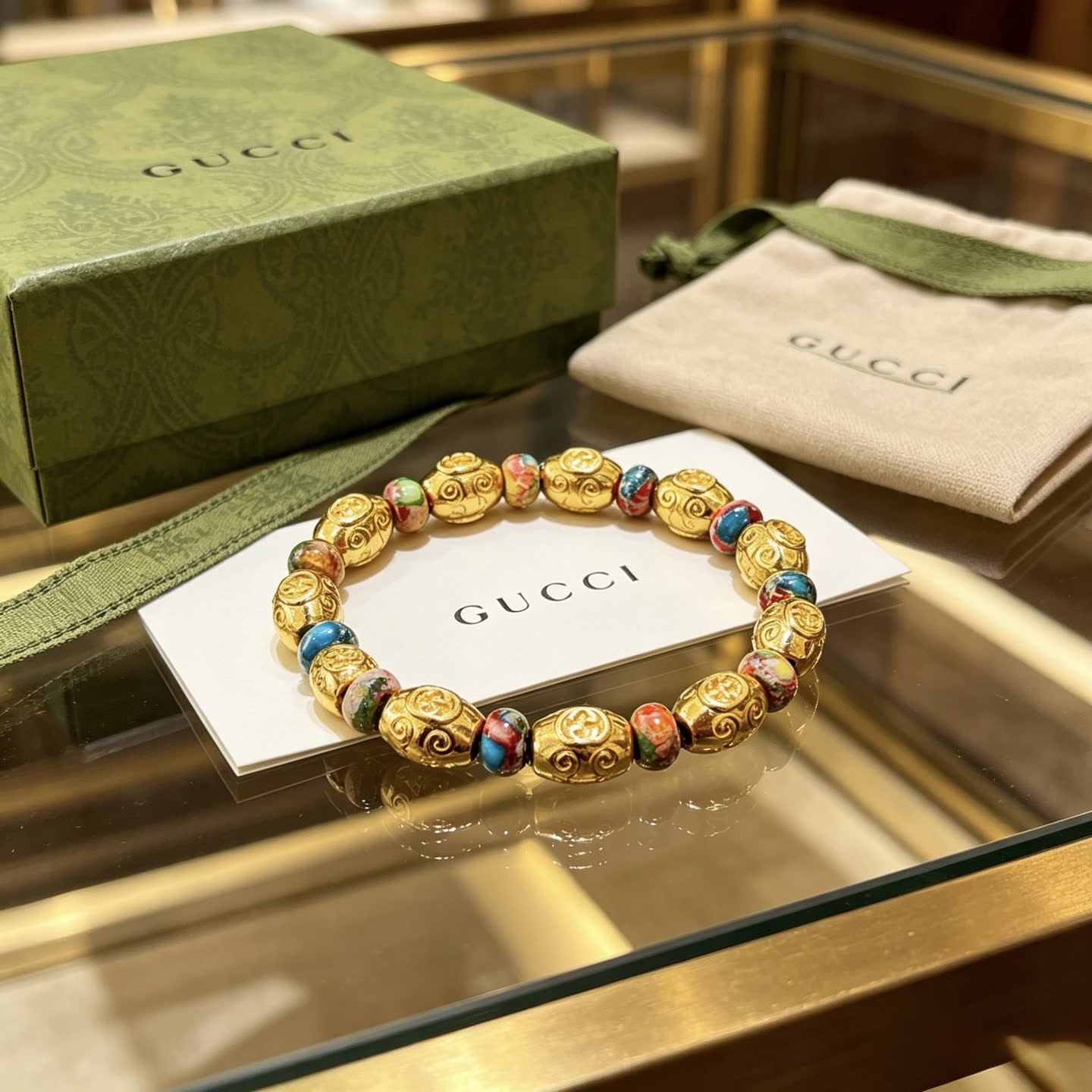 Gucci Multicolored Beaded Bracelet