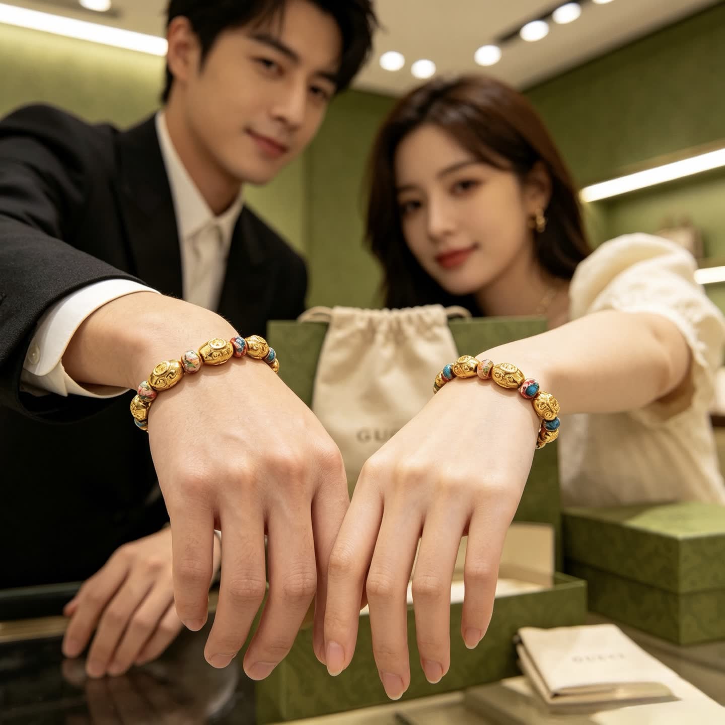 Gucci Multicolored Beaded Bracelet