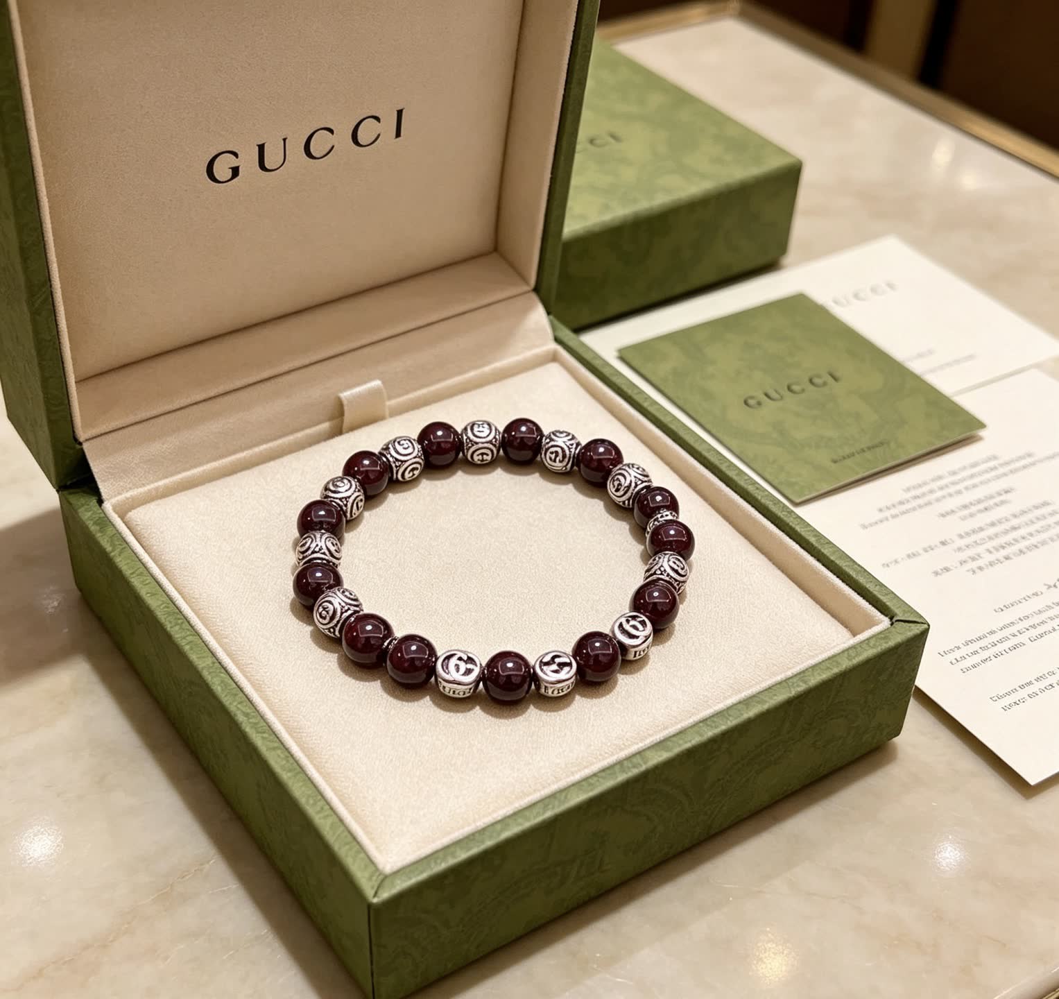 Gucci Red Beaded Bracelet Gucci Red Beaded Bracelet