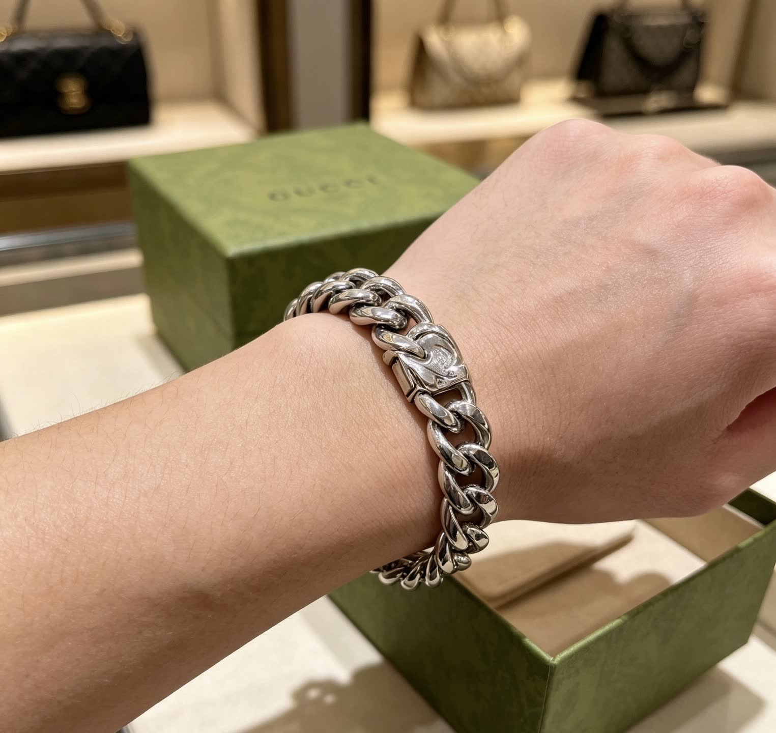 Gucci Silver Chain Bracelet