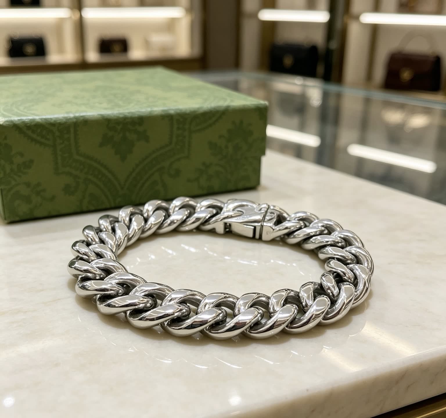 Gucci Silver Chain Bracelet