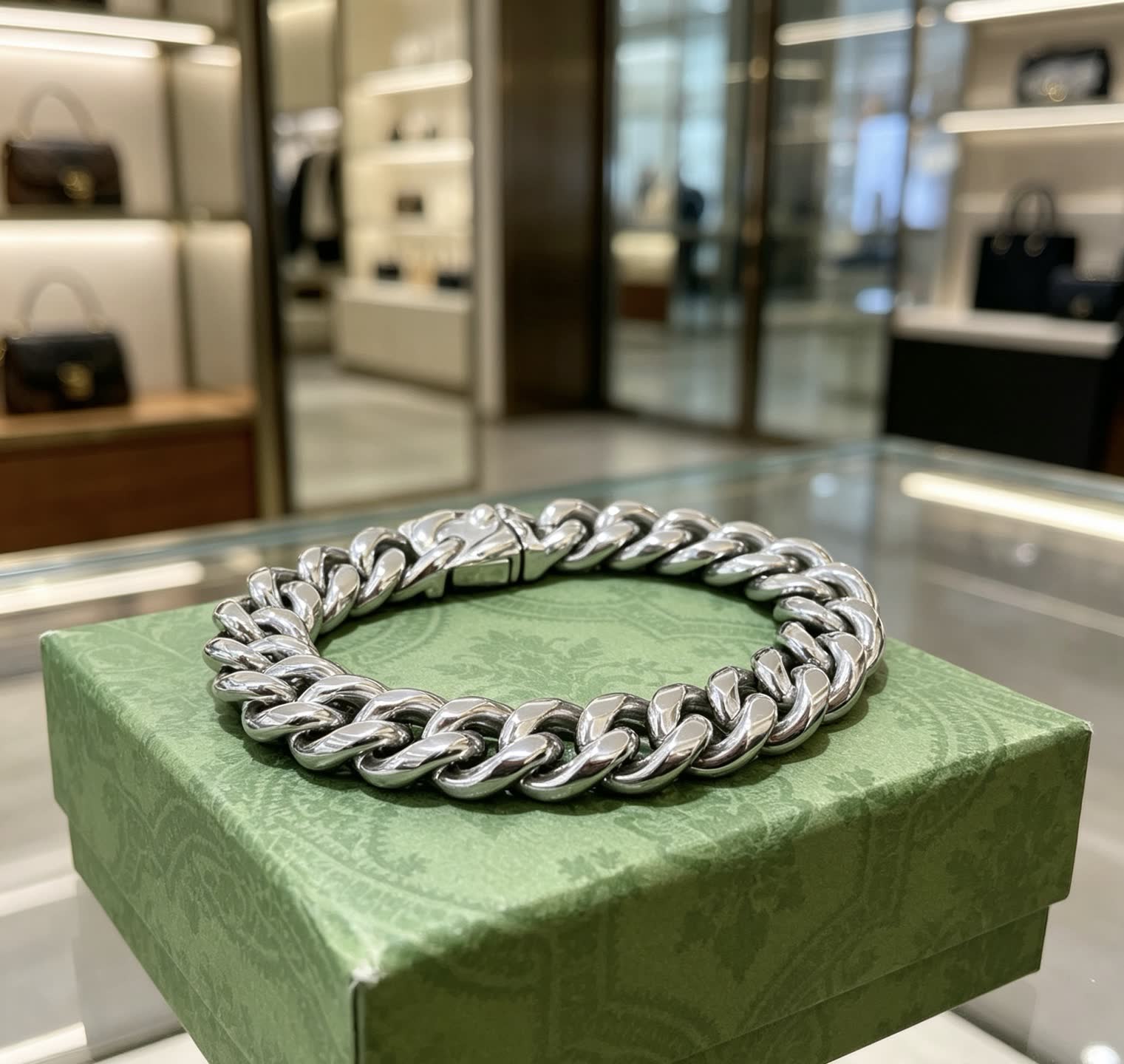 Gucci Silver Chain Bracelet