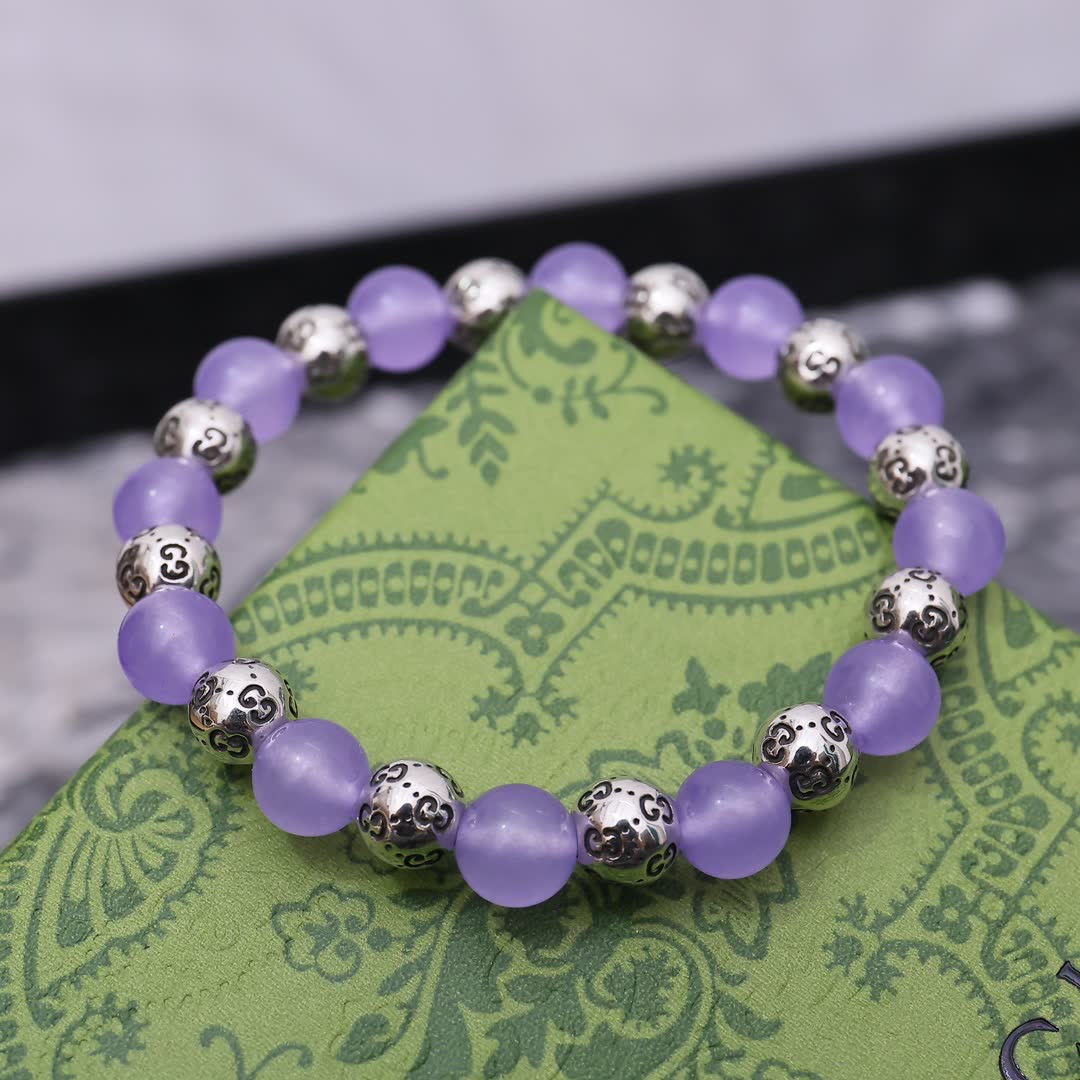 Gucci Purple Beaded Bracelet
