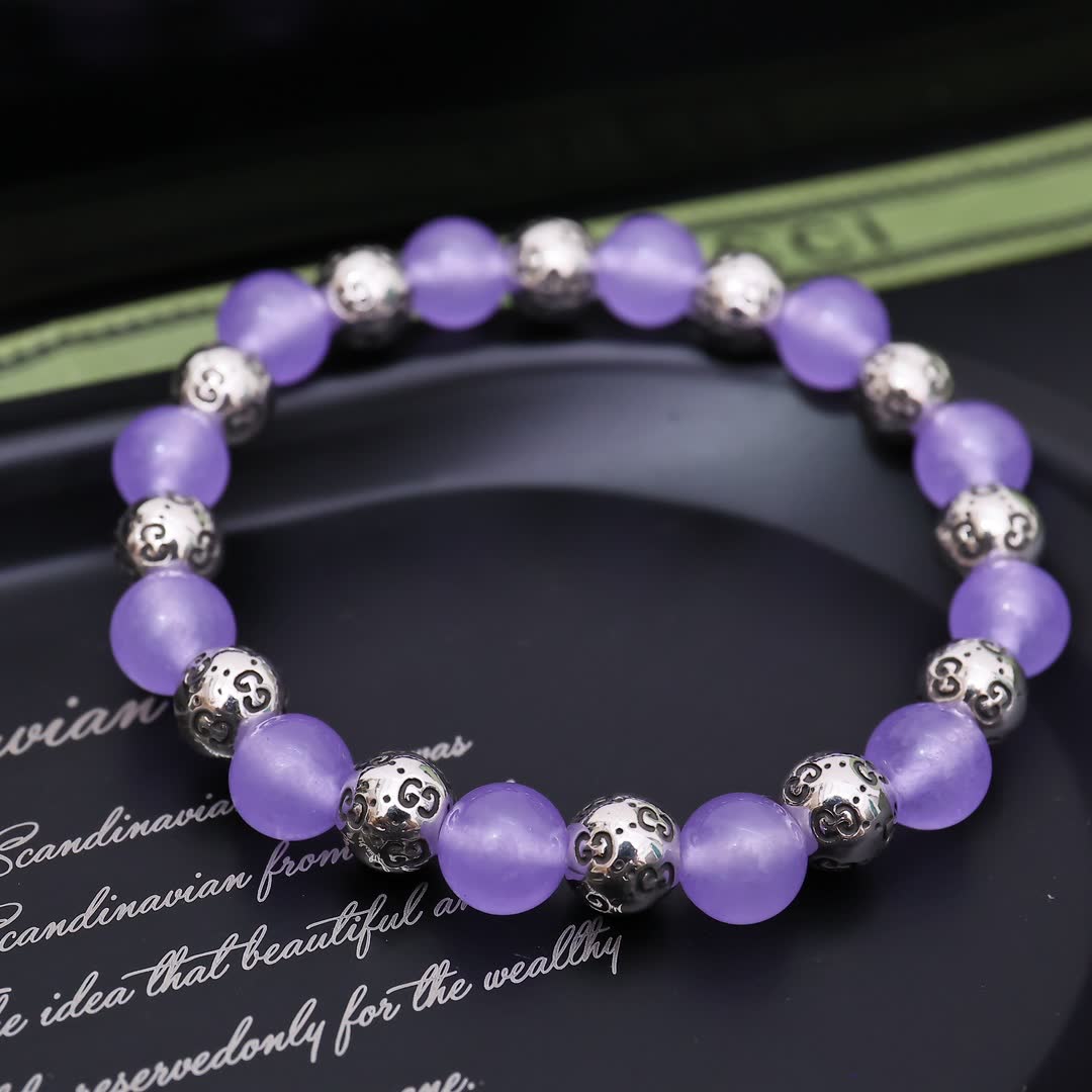 Gucci Purple Beaded Bracelet