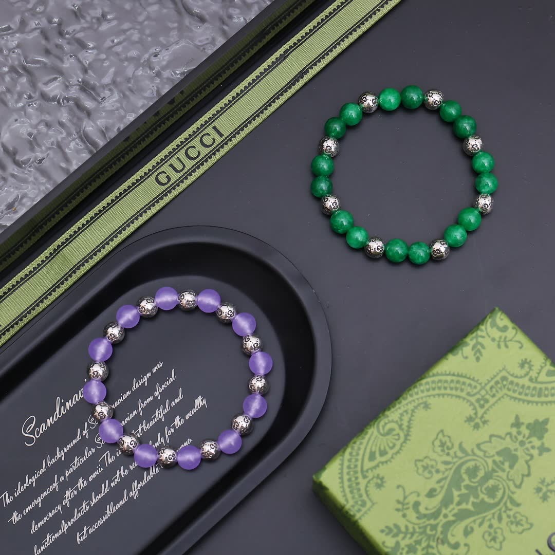 Gucci Purple Beaded Bracelet