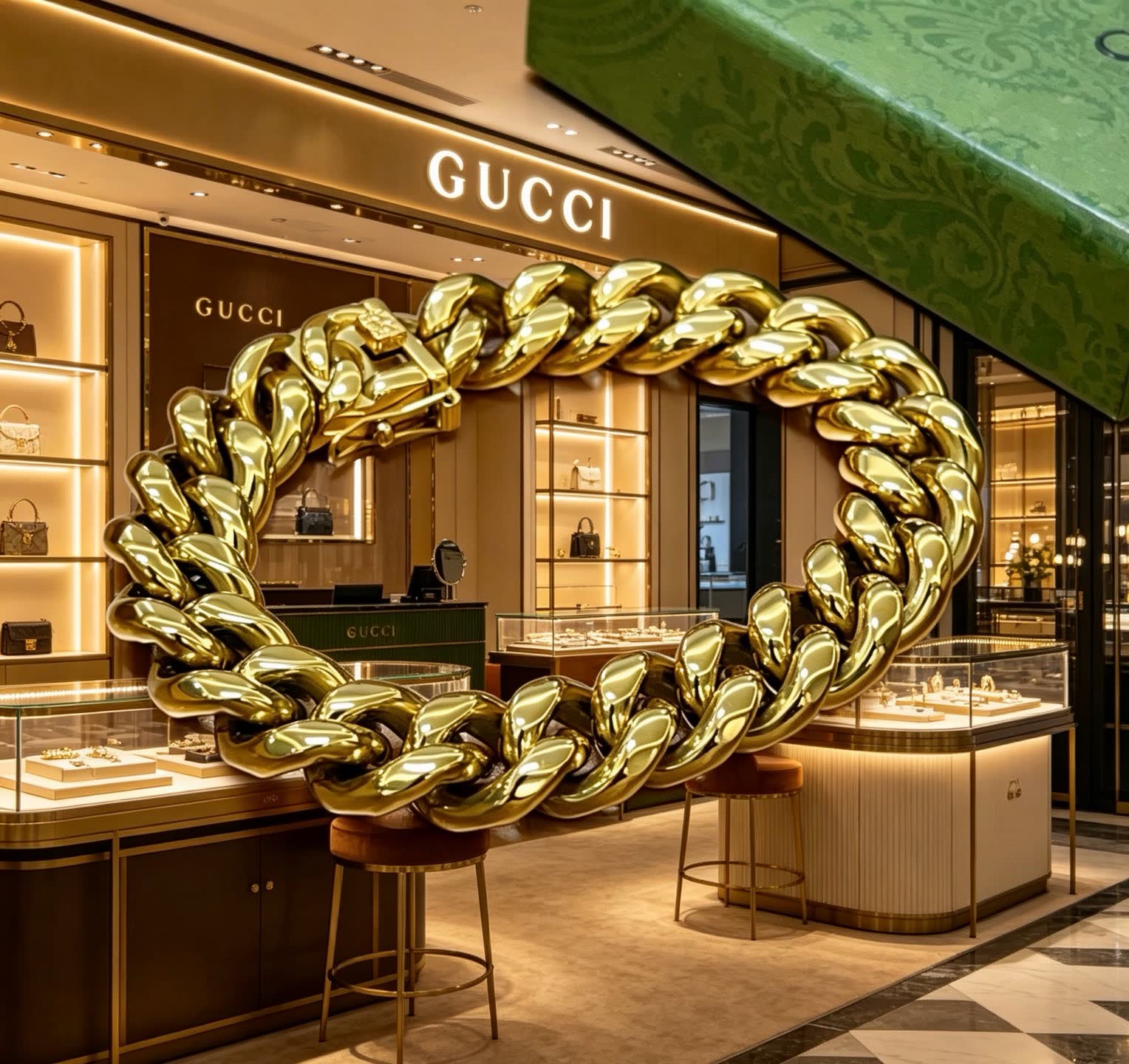 Gucci Gold Chain Bracelet