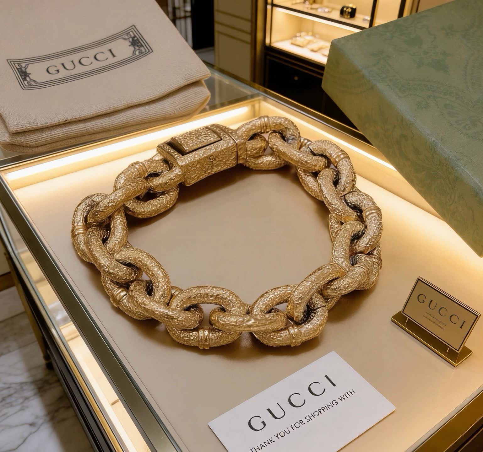 Gucci Gold Chain Bracelet