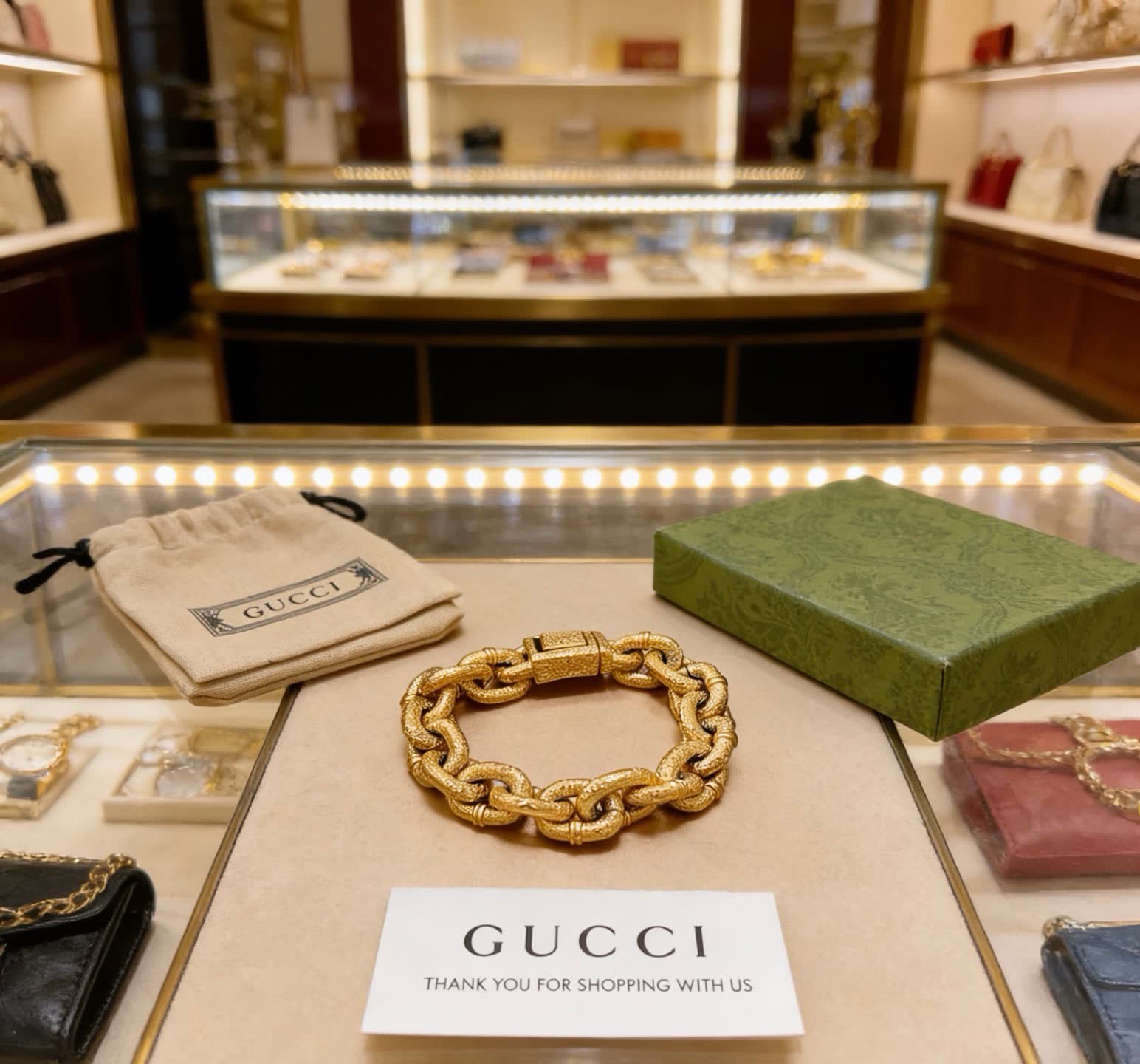 Gucci Gold Chain Bracelet