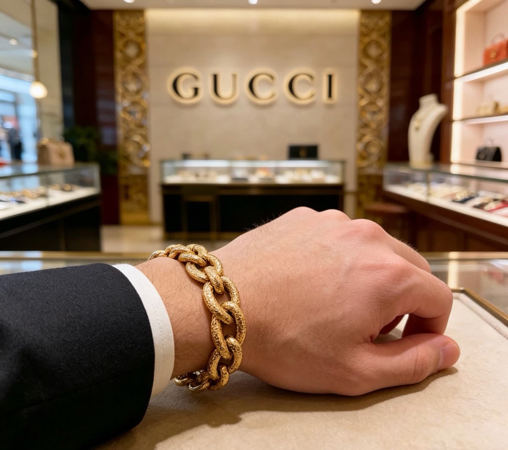 Gucci Gold Chain Bracelet