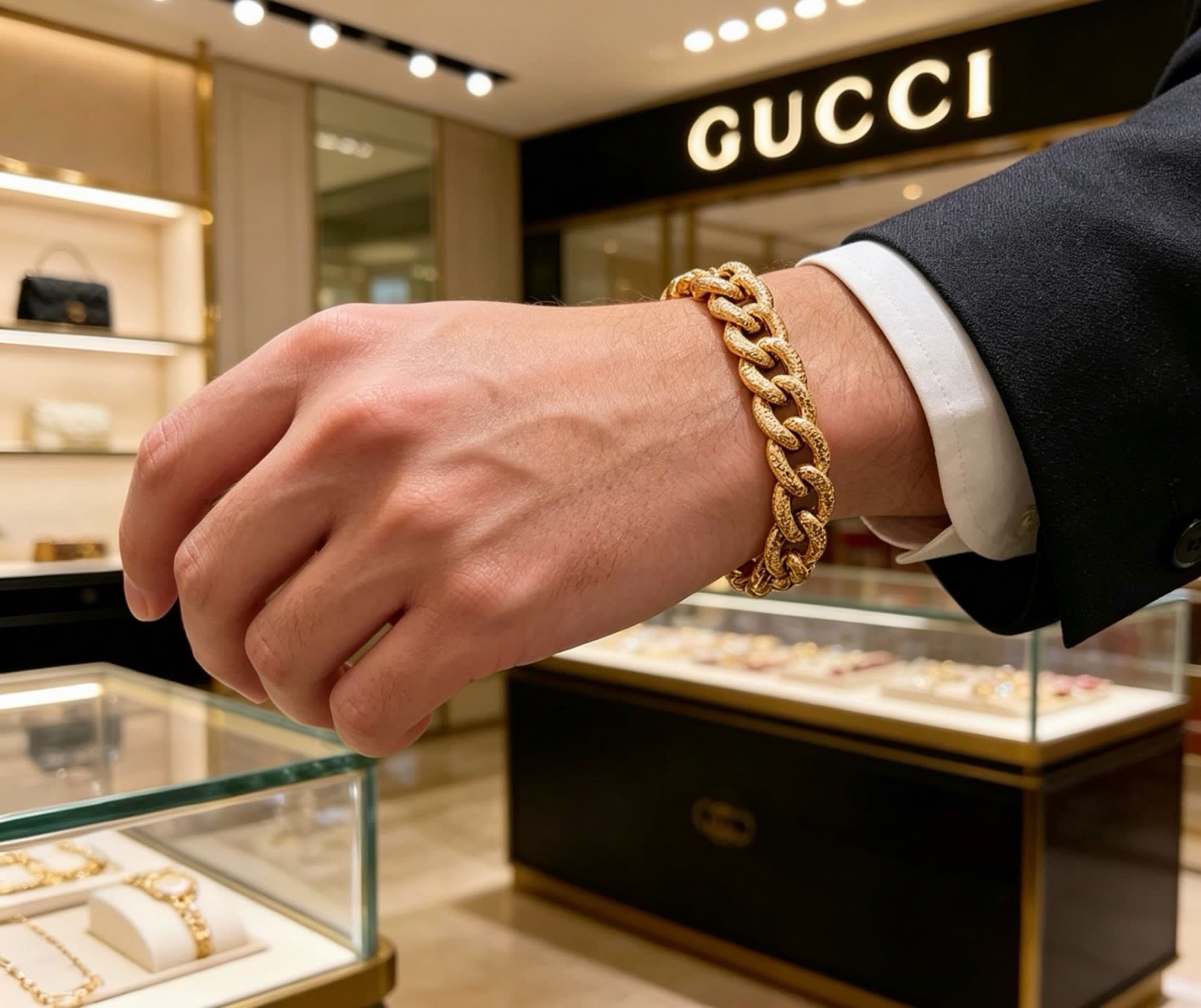 Gucci Gold Chain Bracelet