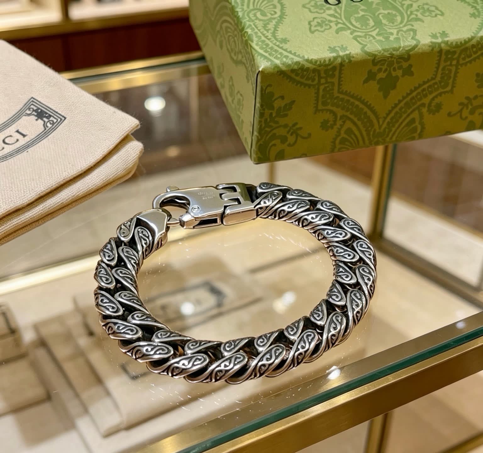 Gucci Silver Filigree Bracelet