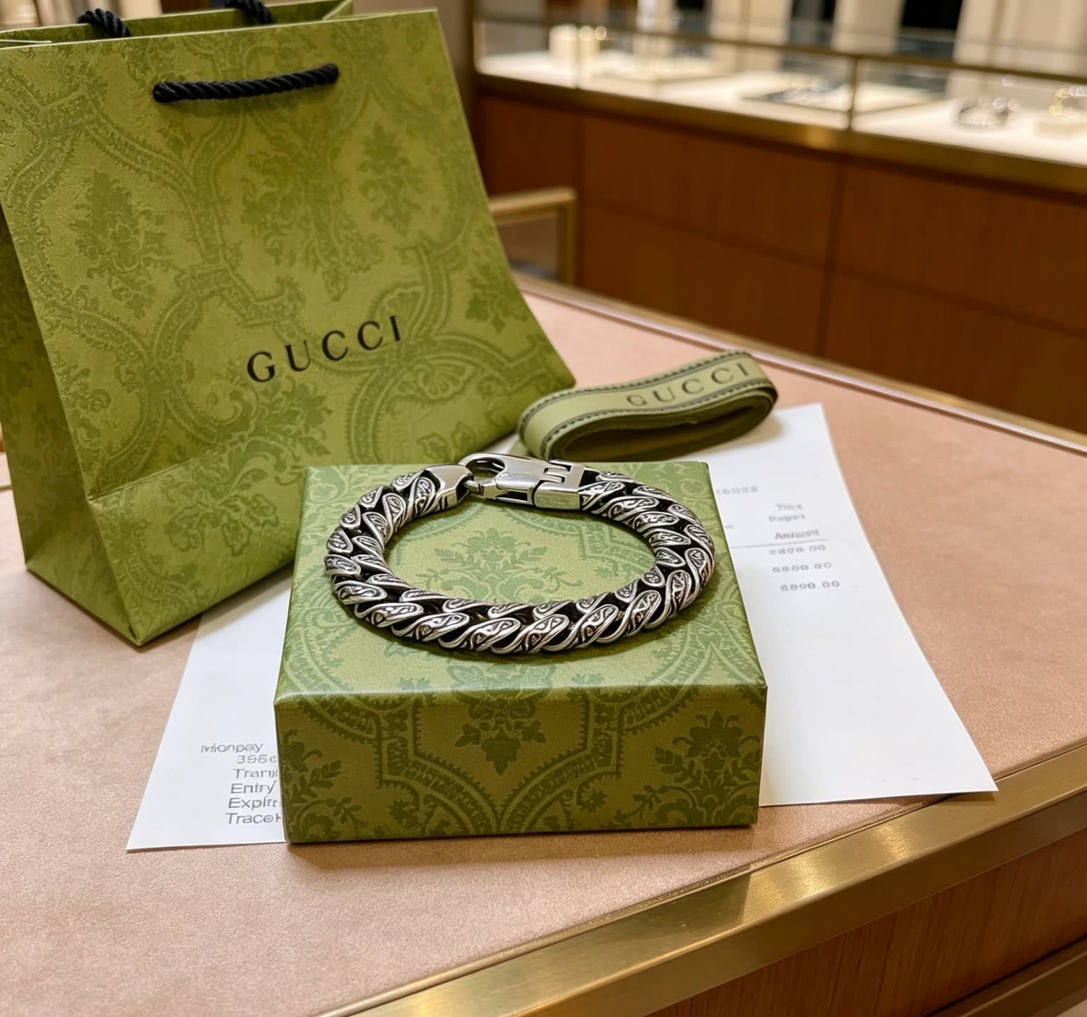 Gucci Silver Filigree Bracelet