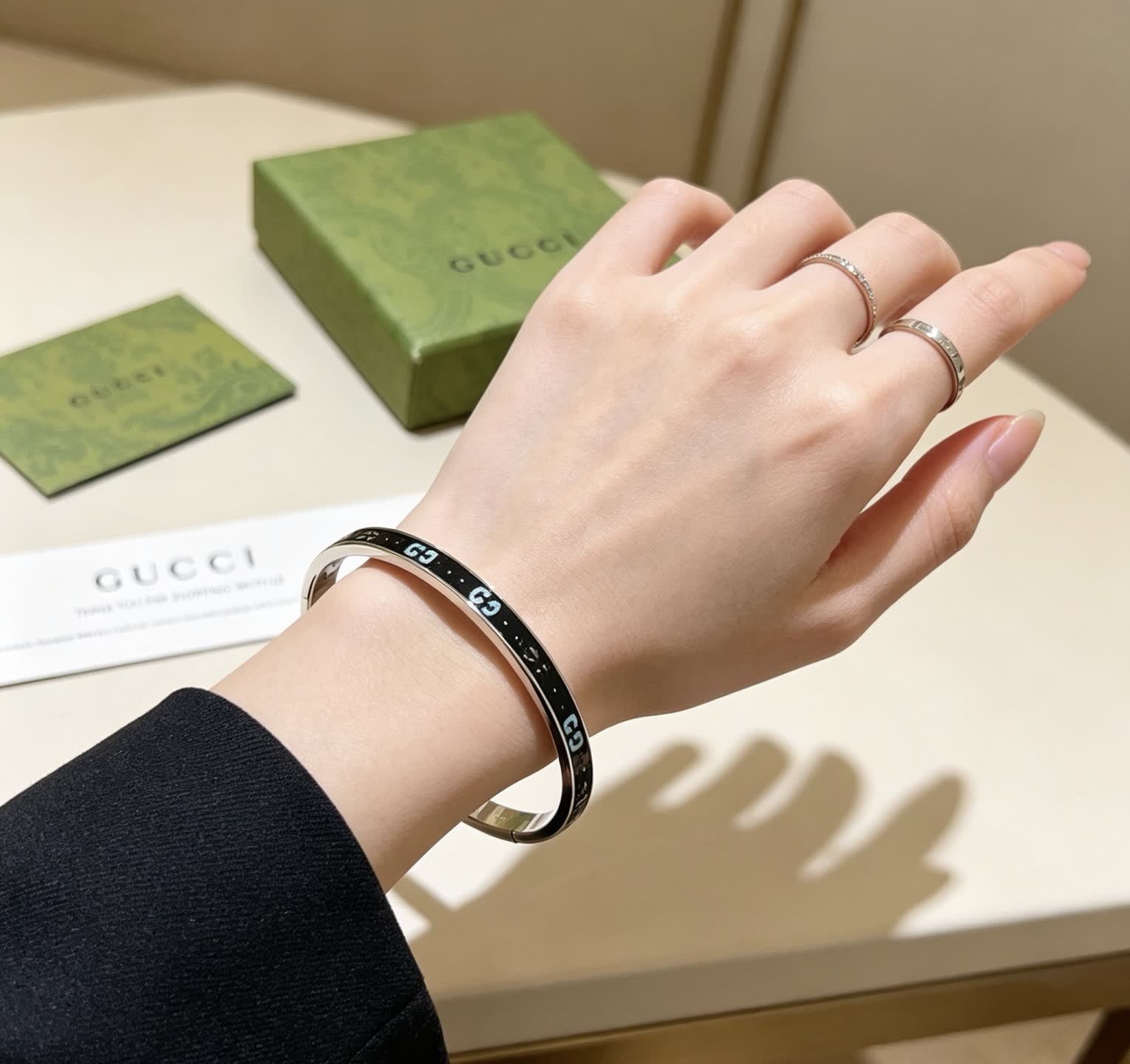 Gucci Silver Bangle Bracelet