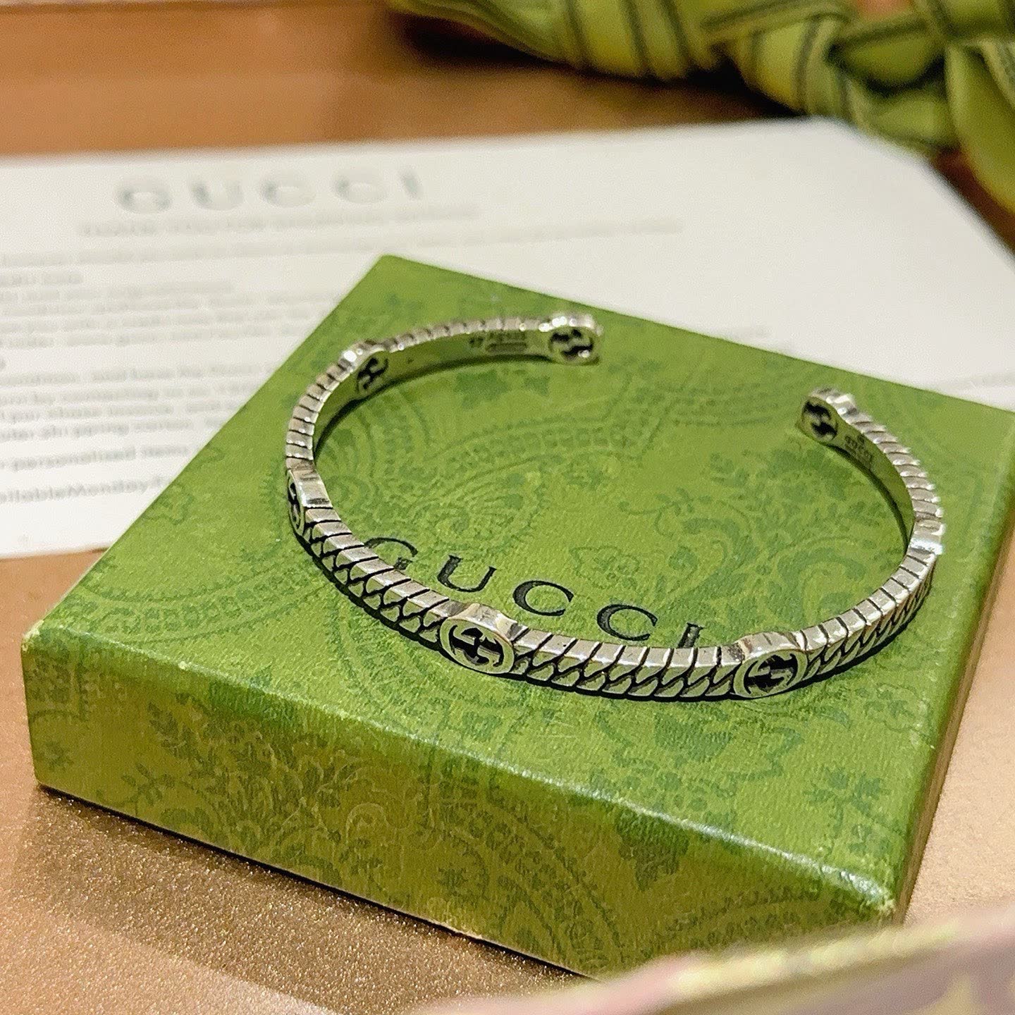 Gucci Silver Bangle Bracelet Gucci Silver Bangle Bracelet