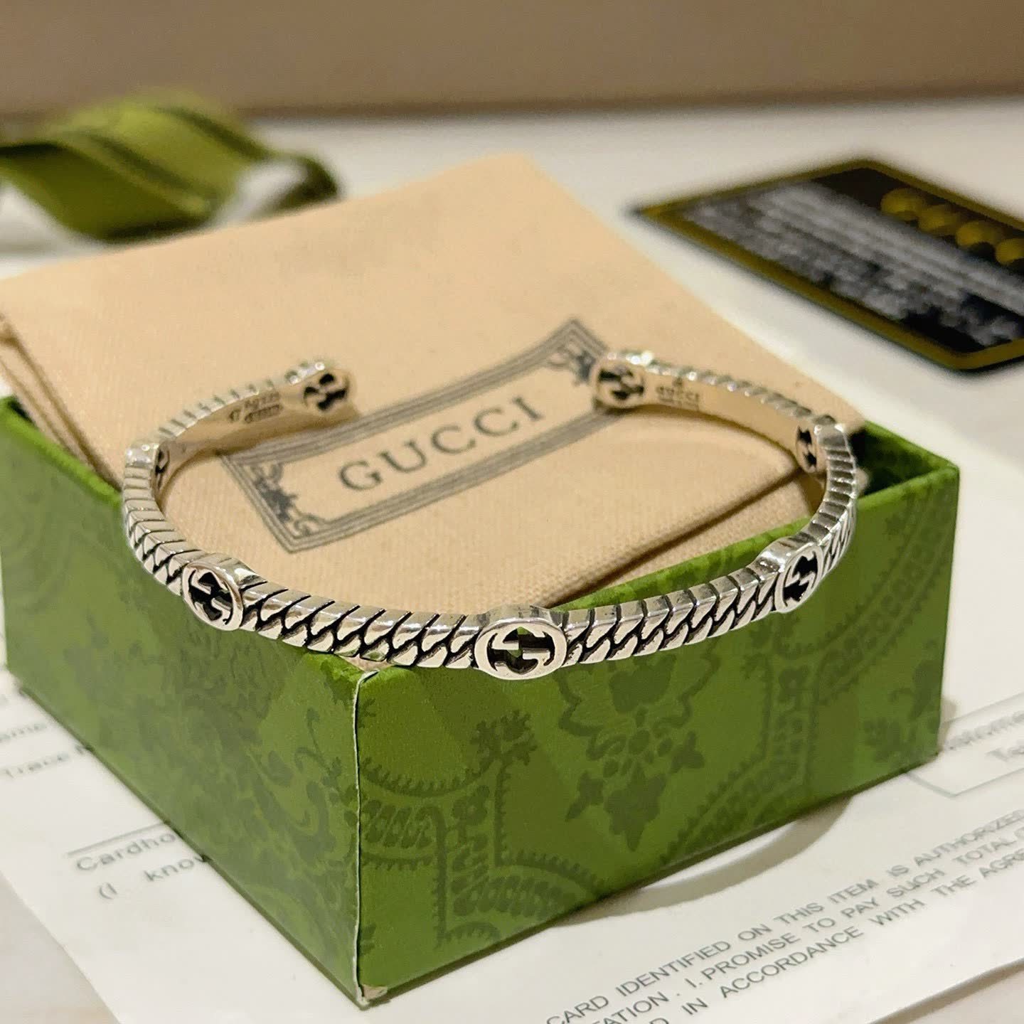 Gucci Silver Bangle Bracelet