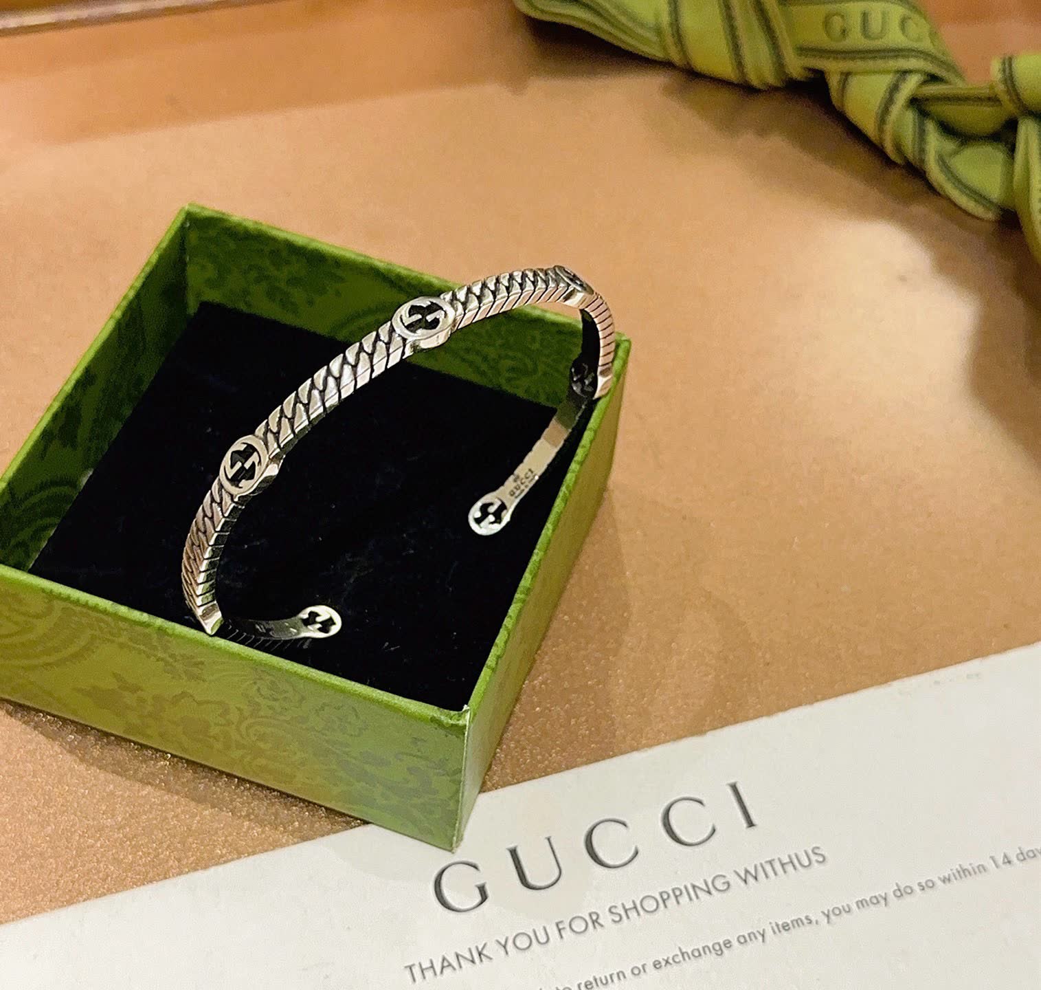 Gucci Silver Bangle Bracelet
