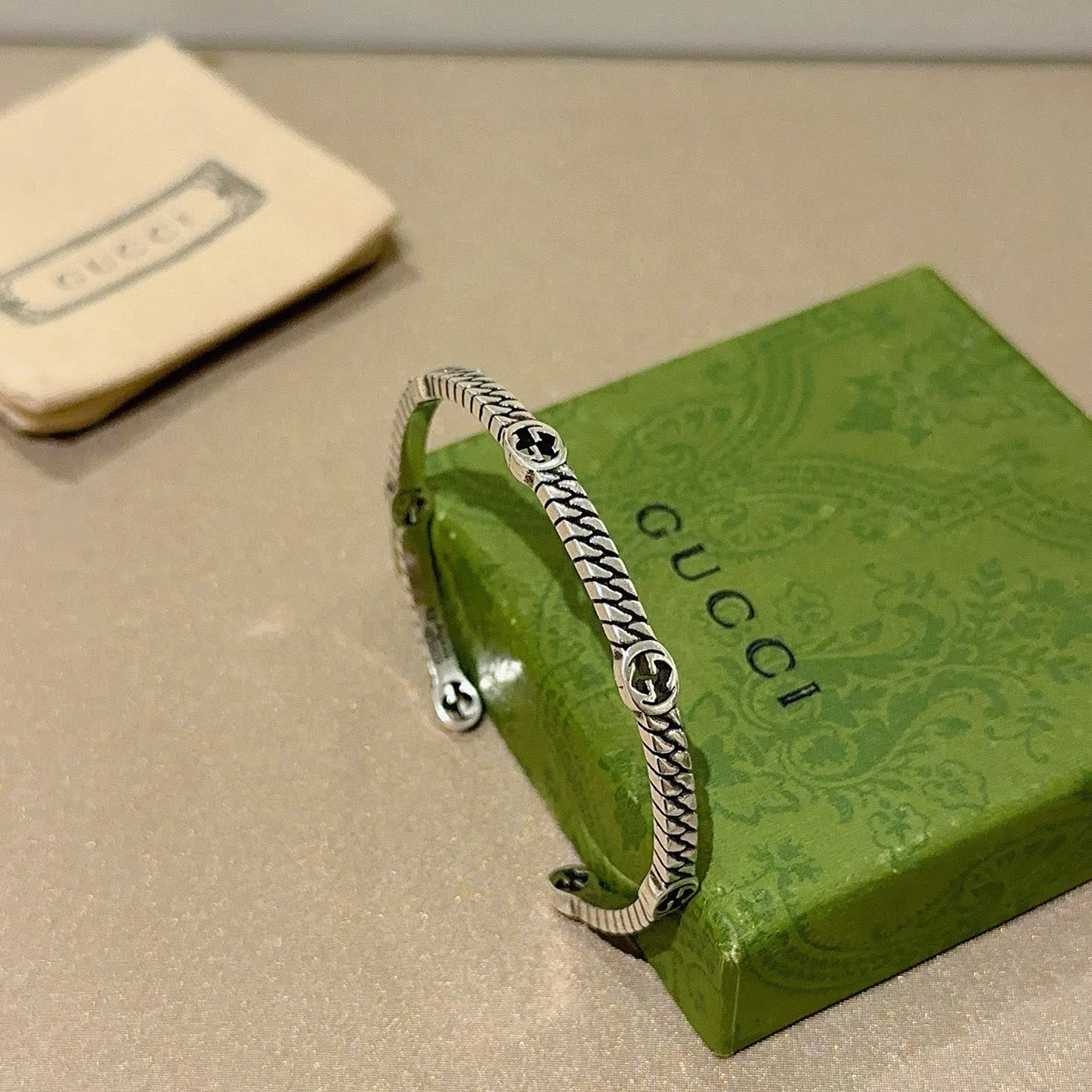 Gucci Silver Bangle Bracelet