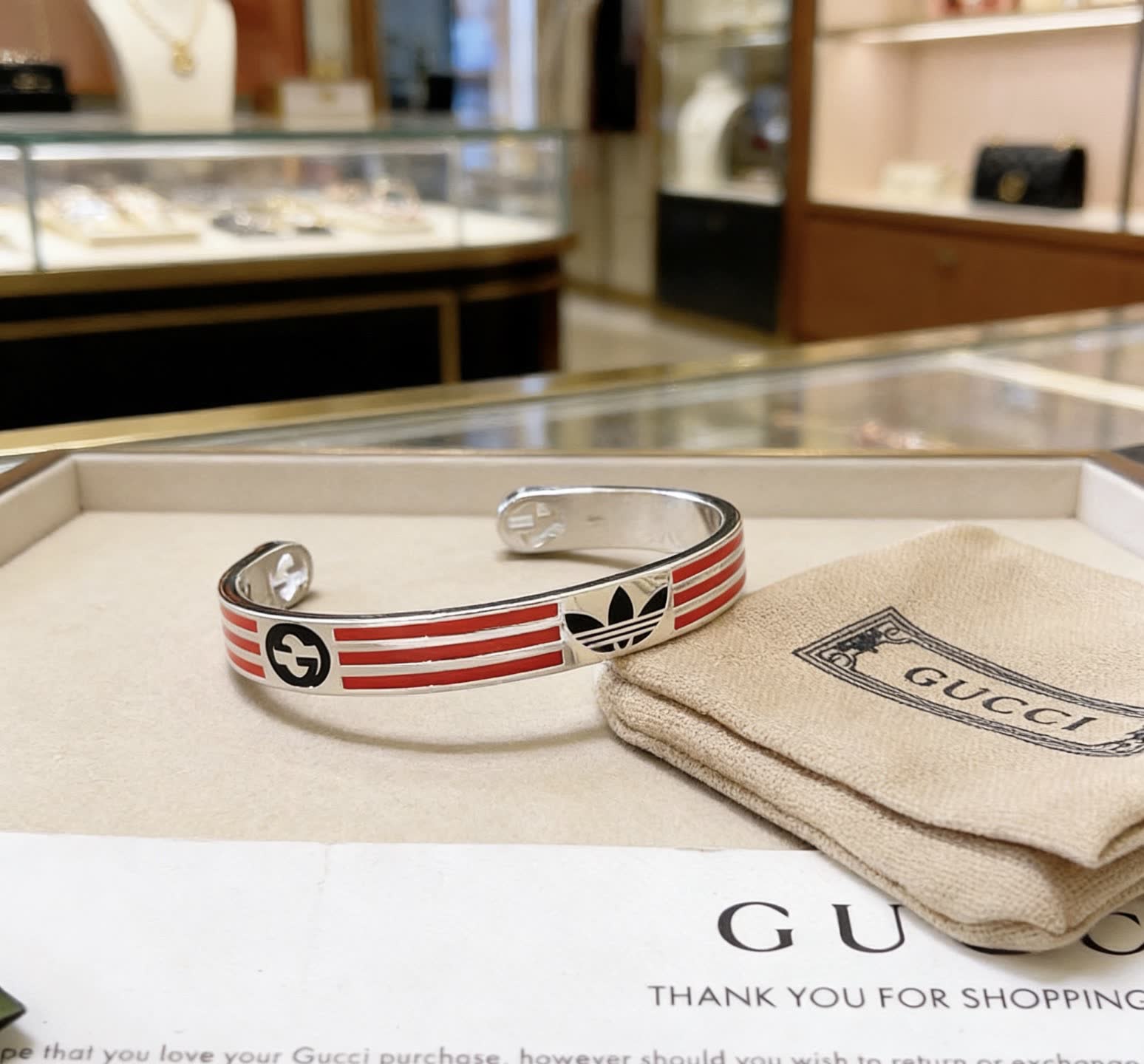 Gucci x Adidas Logo Bracelet