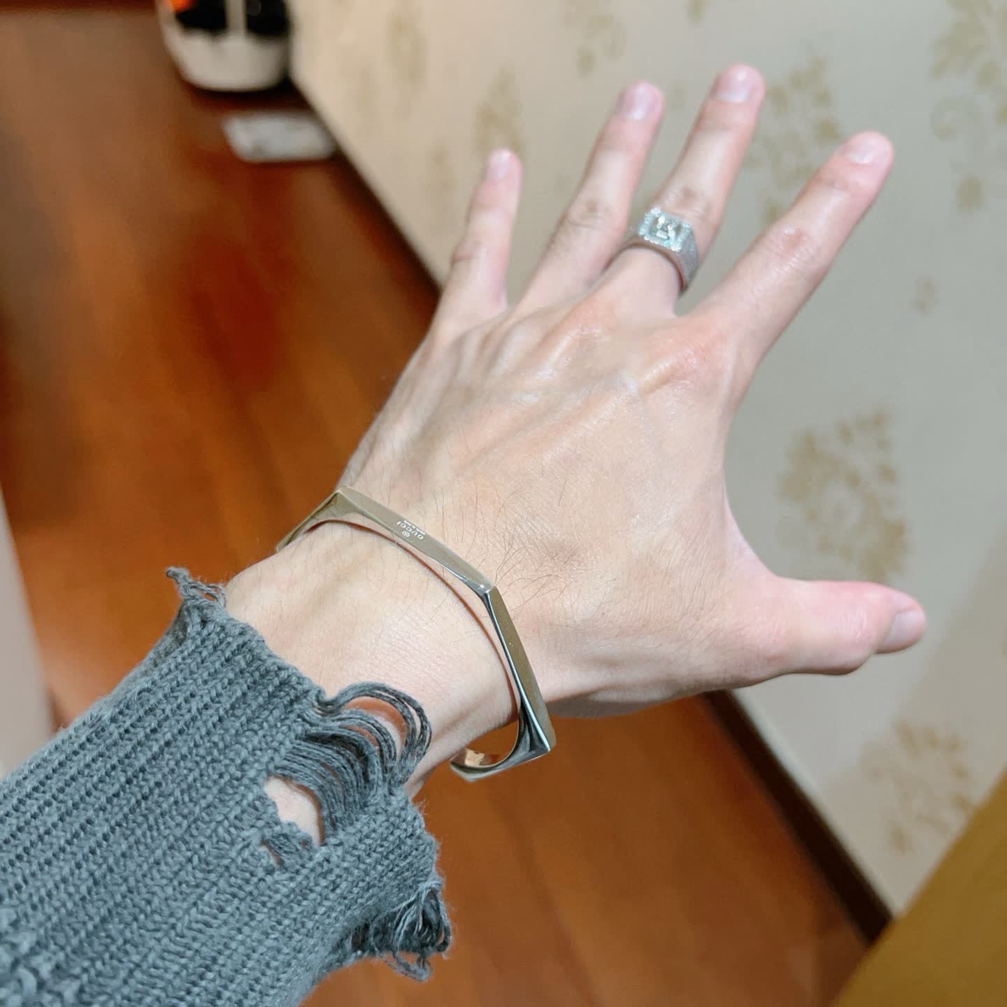 Gucci Silver Bangle Bracelet