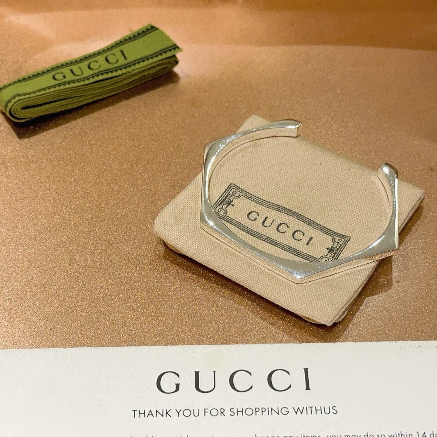 Gucci Silver Bangle Bracelet
