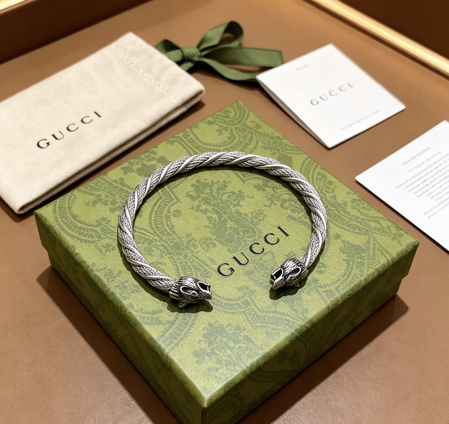 Gucci Silver Dragon Head Bracelet Gucci Silver Dragon Head Bracelet