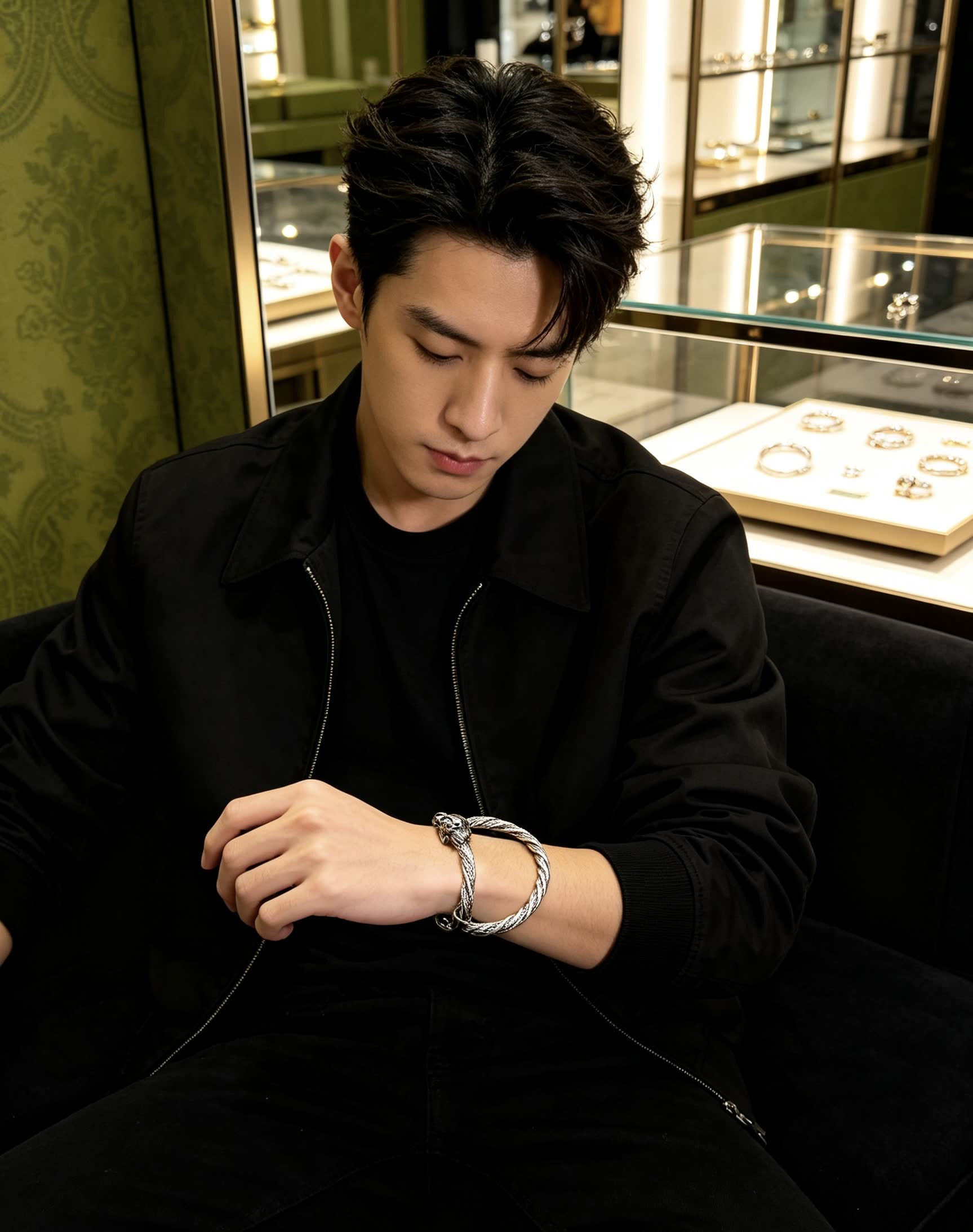 Gucci Silver Dragon Head Bracelet