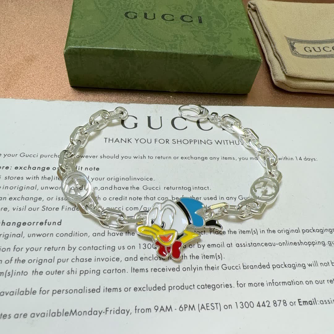 Gucci Disney Donald Duck Charm Bracelet