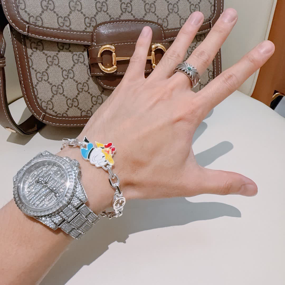 Gucci Disney Donald Duck Charm Bracelet