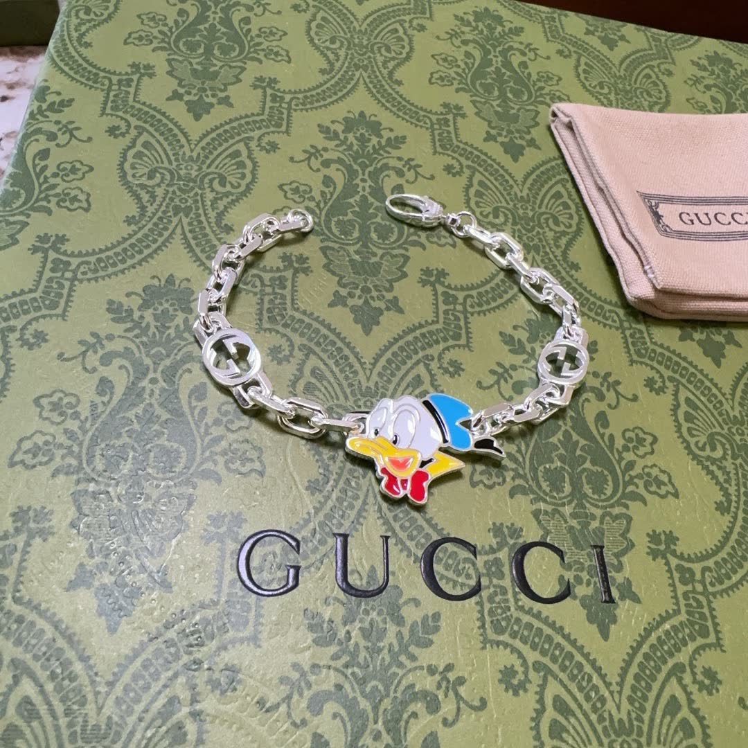 Gucci Disney Donald Duck Charm Bracelet