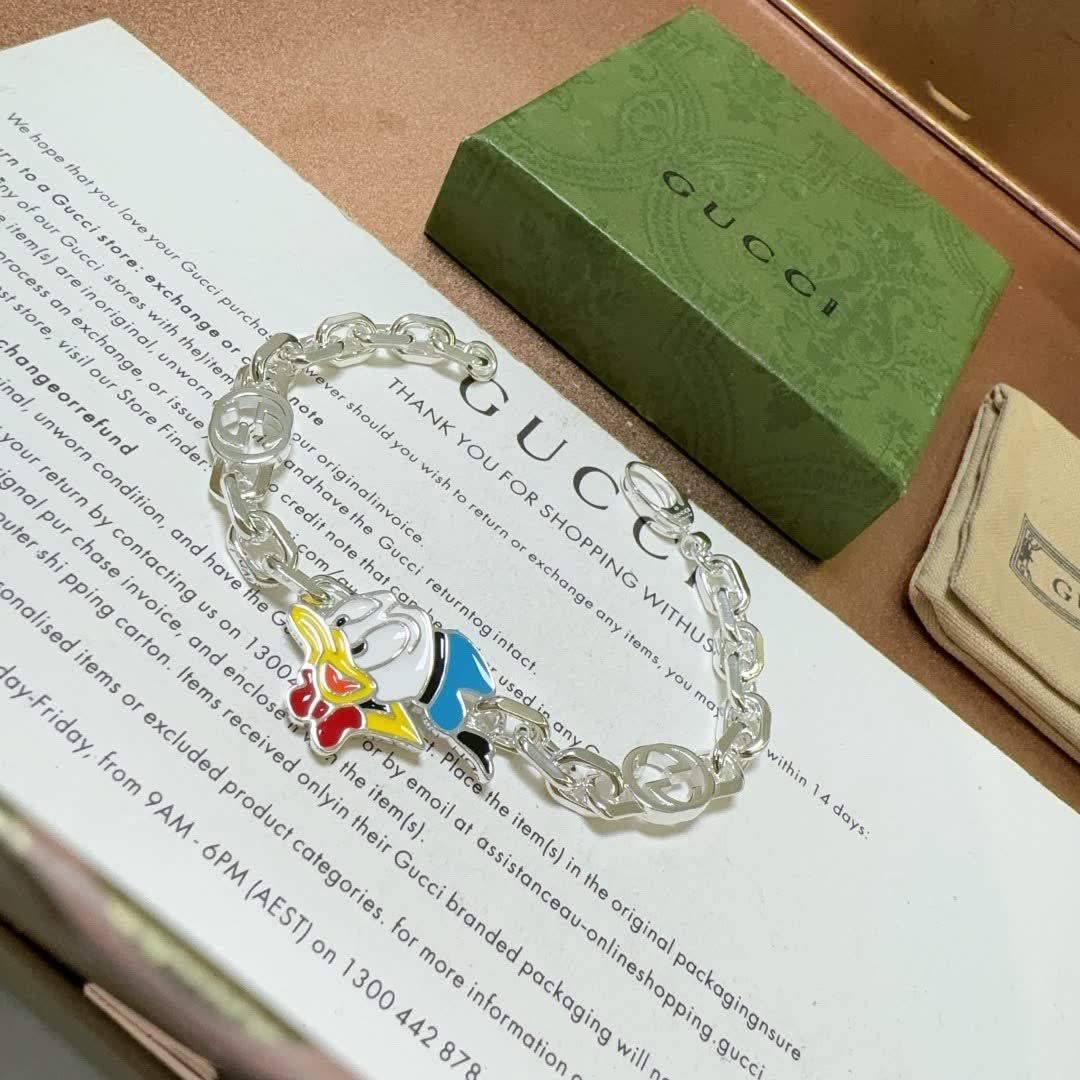 Gucci Disney Donald Duck Charm Bracelet