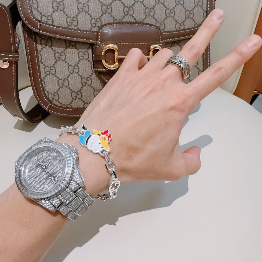 Gucci Disney Donald Duck Charm Bracelet