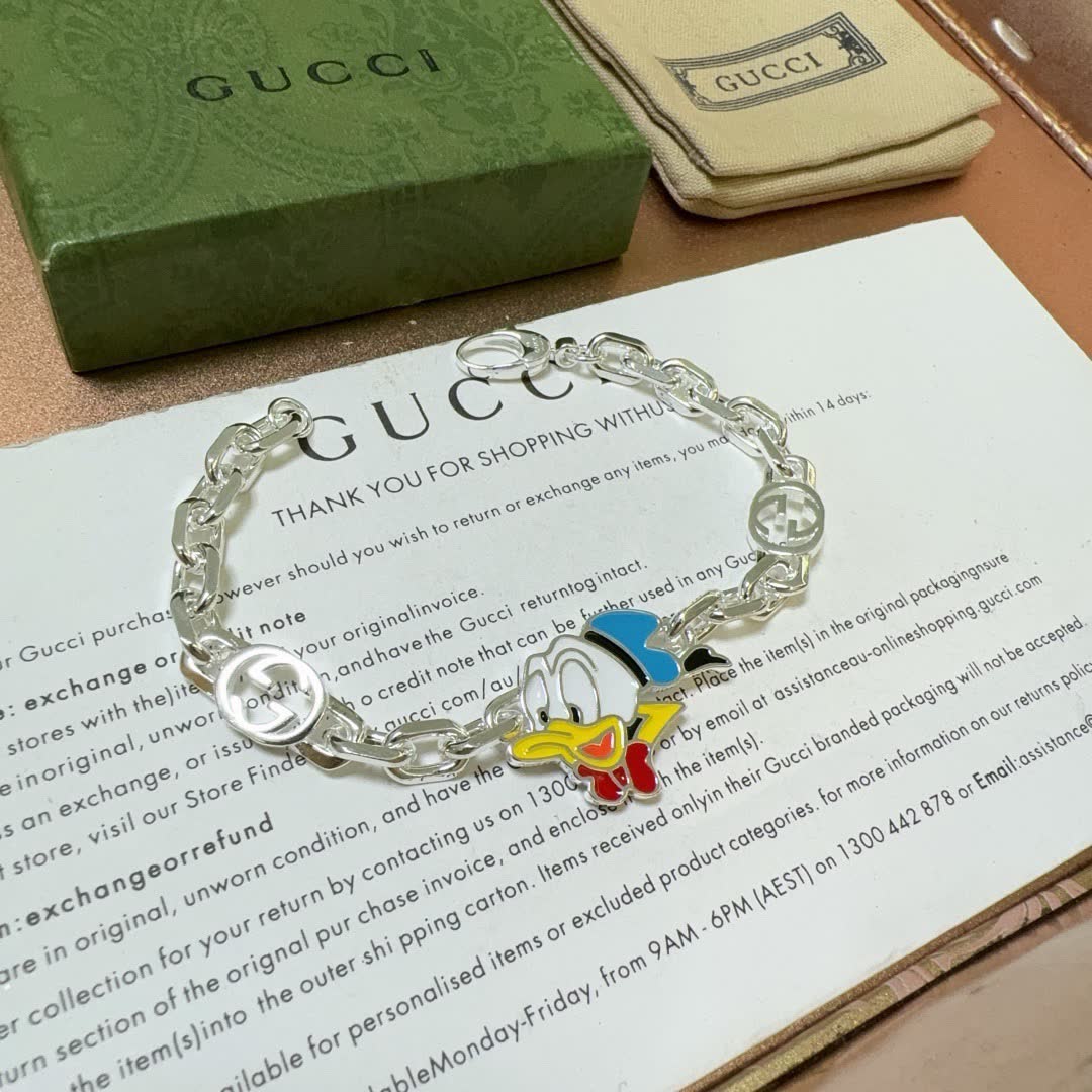 Gucci Disney Donald Duck Charm Bracelet