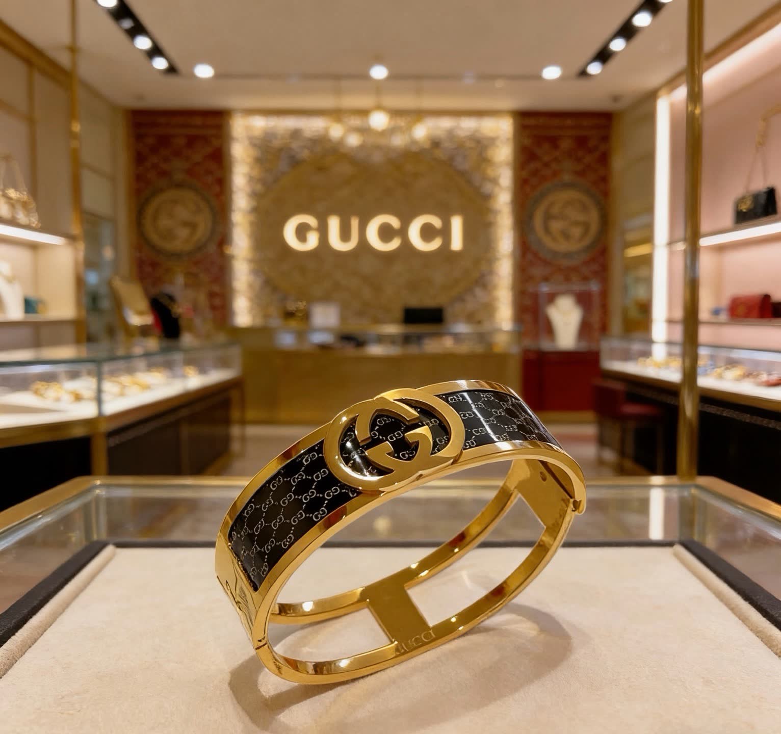 Gucci Gold Tone Interlocking G Bracelet Gucci Gold Tone Interlocking G Bracelet
