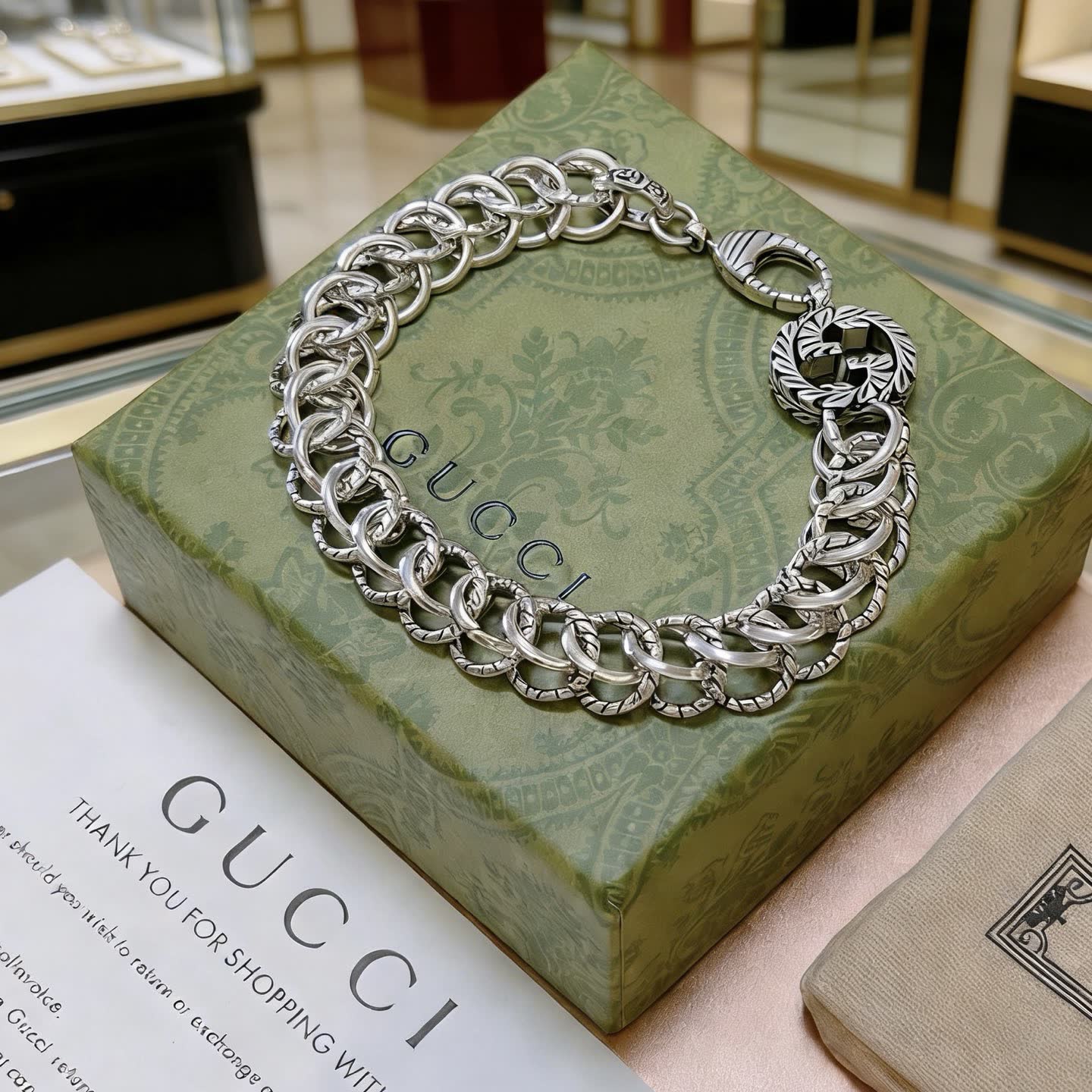 Gucci Silver Link Bracelet Gucci Silver Link Bracelet