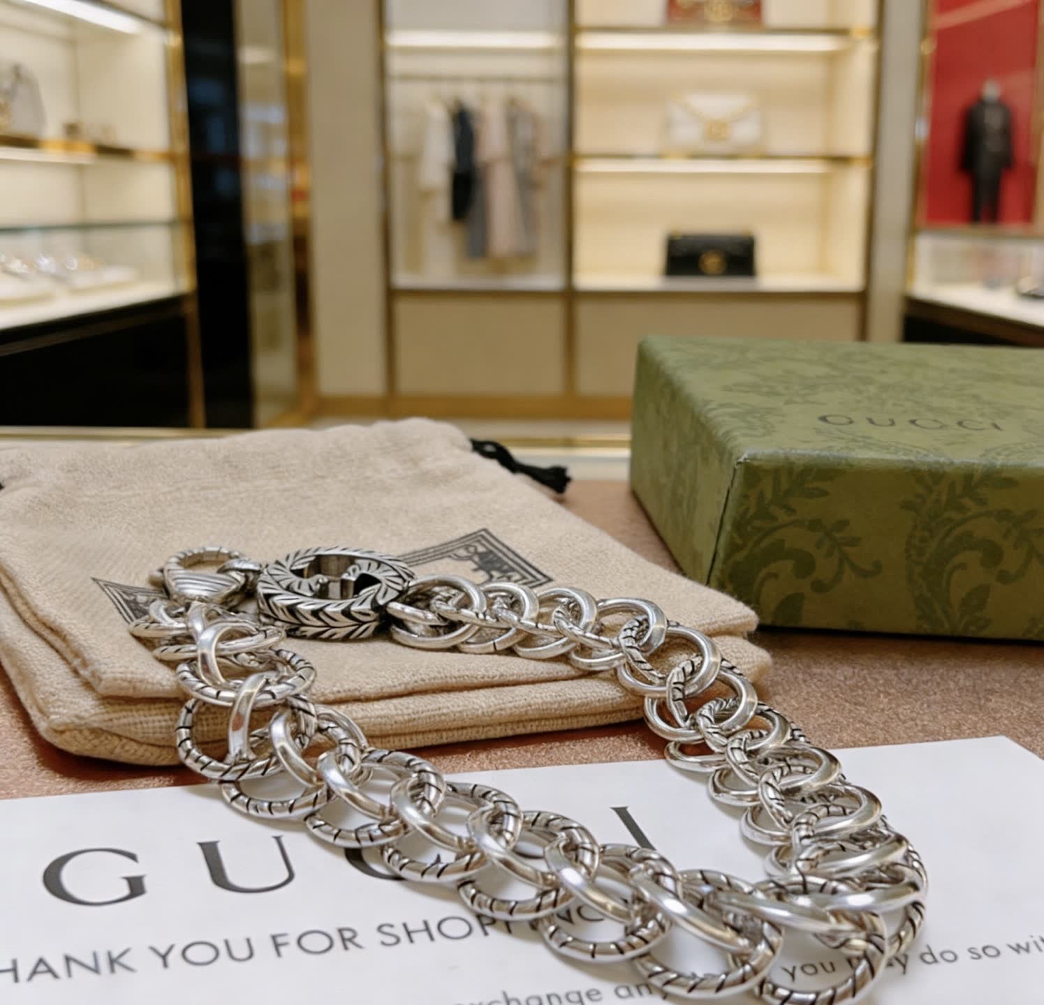 Gucci Silver Link Bracelet