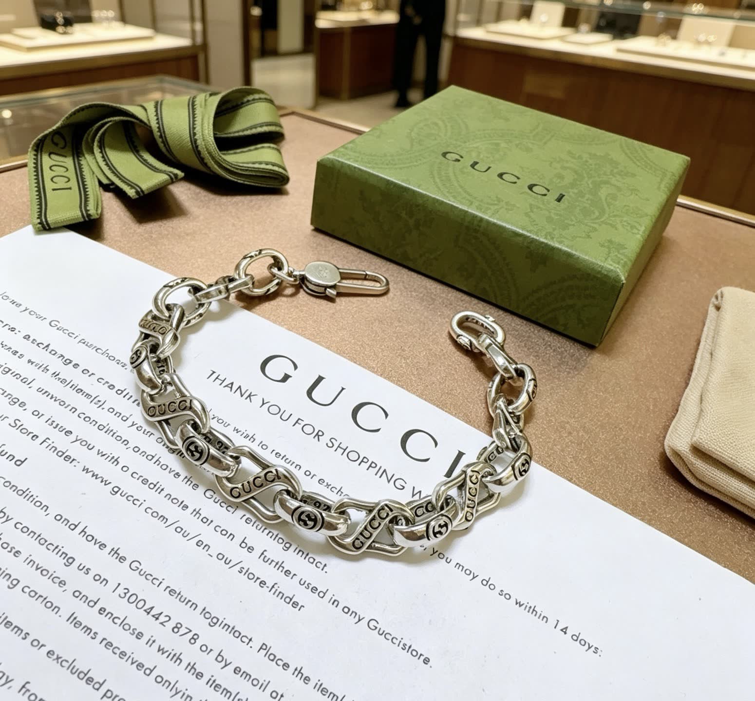 Gucci Silver Chain Bracelet
