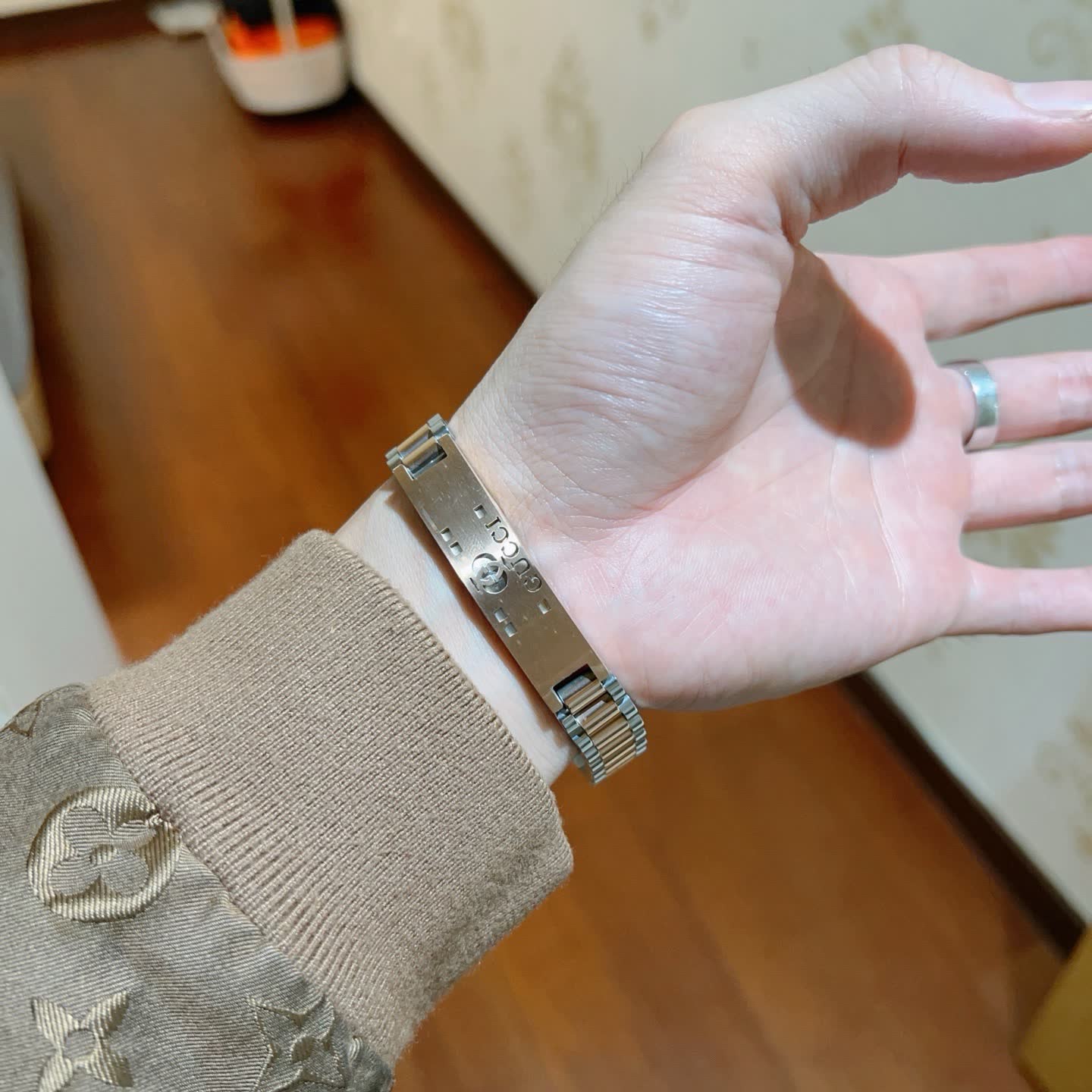 Gucci Silver and Rose Gold Bracelet