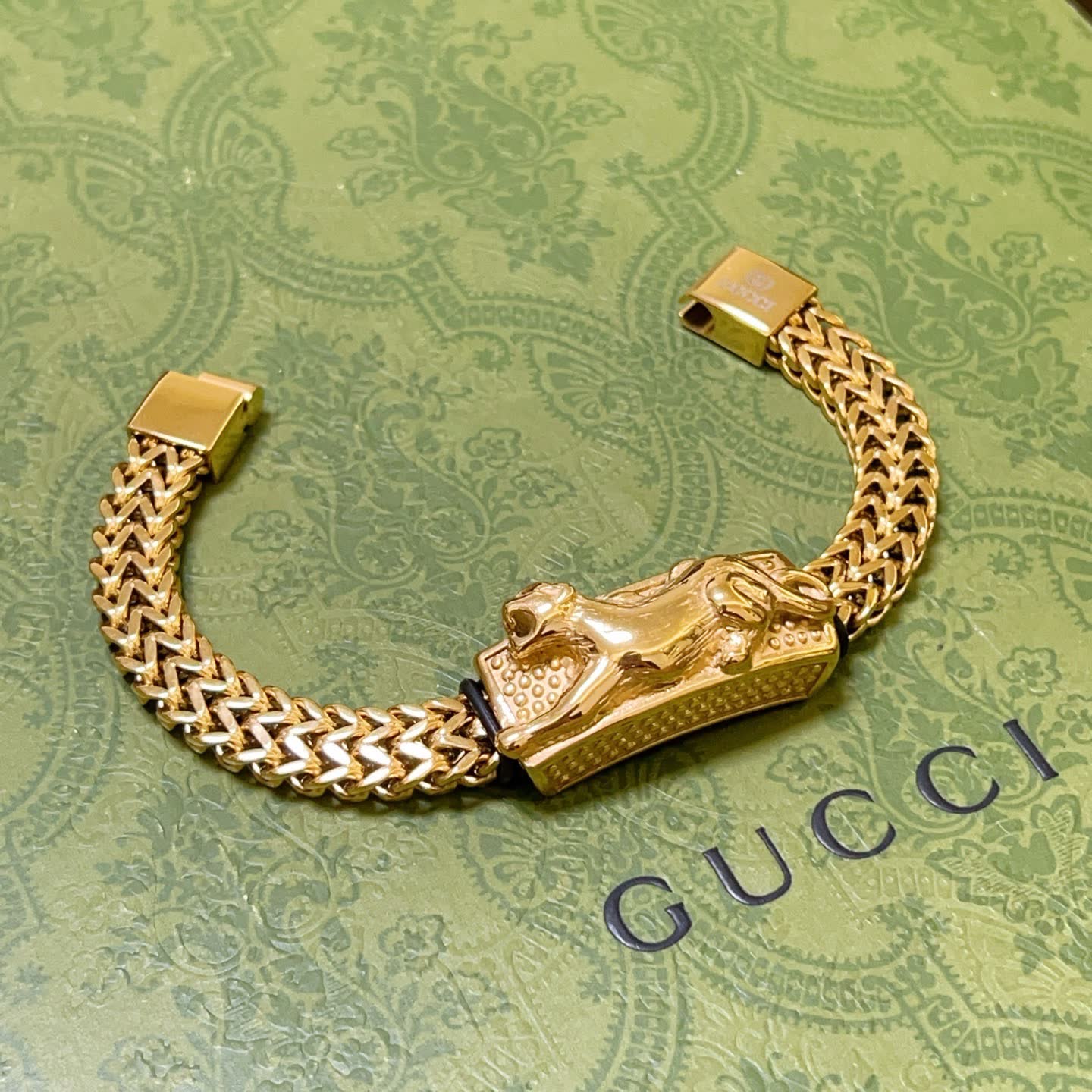 Gucci Gold-Plated Panther Bracelet Gucci Gold-Plated Panther Bracelet