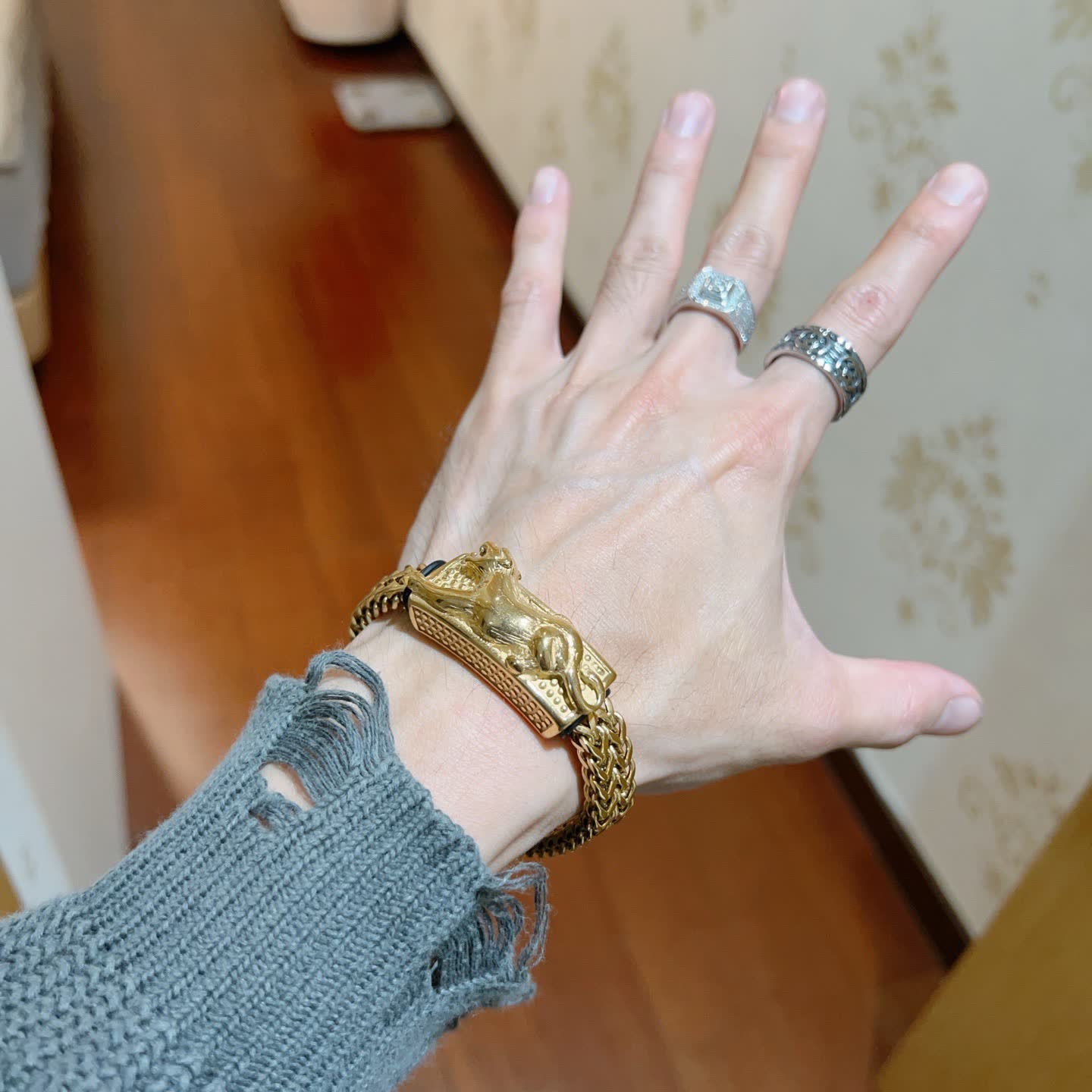 Gucci Gold-Plated Panther Bracelet
