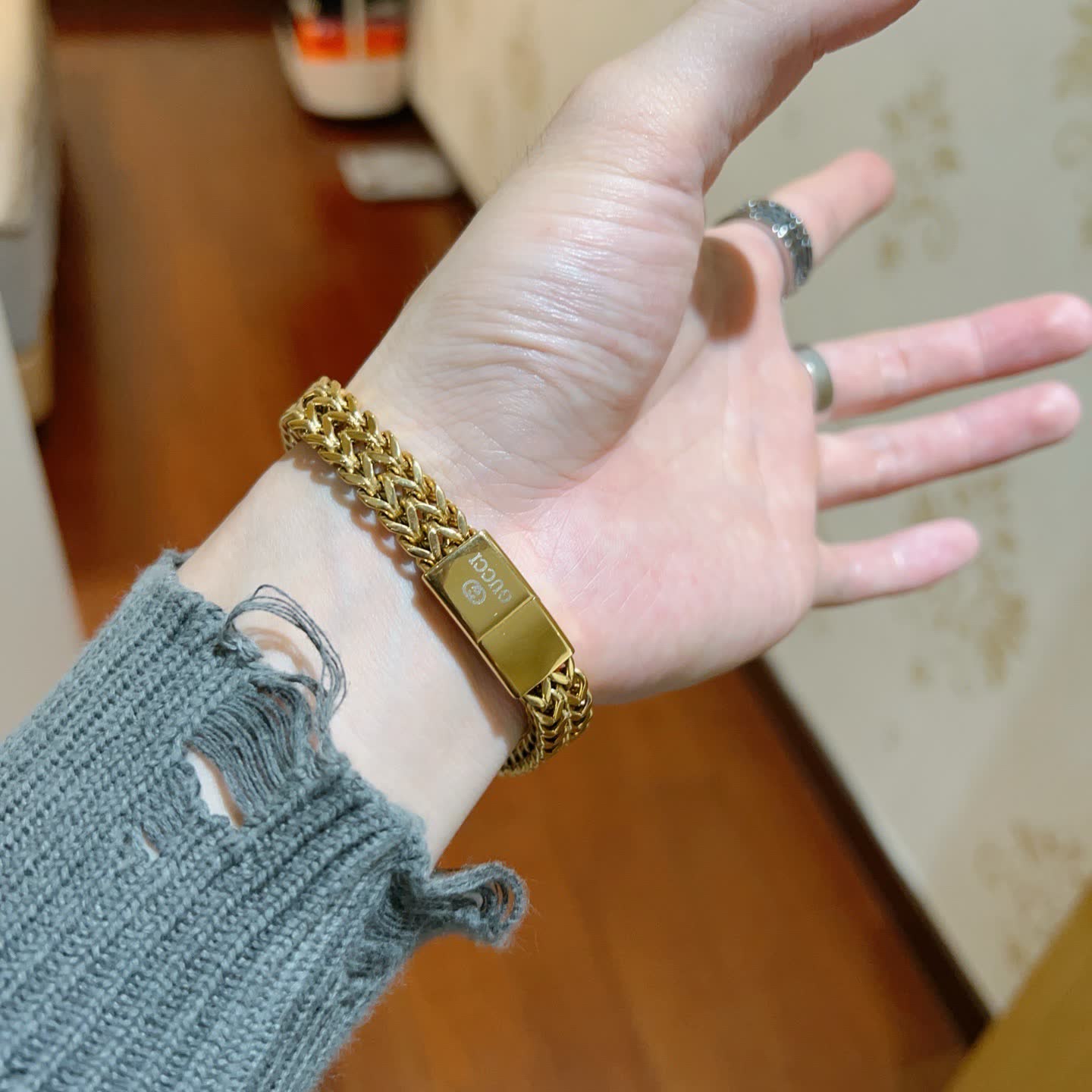 Gucci Gold-Plated Panther Bracelet
