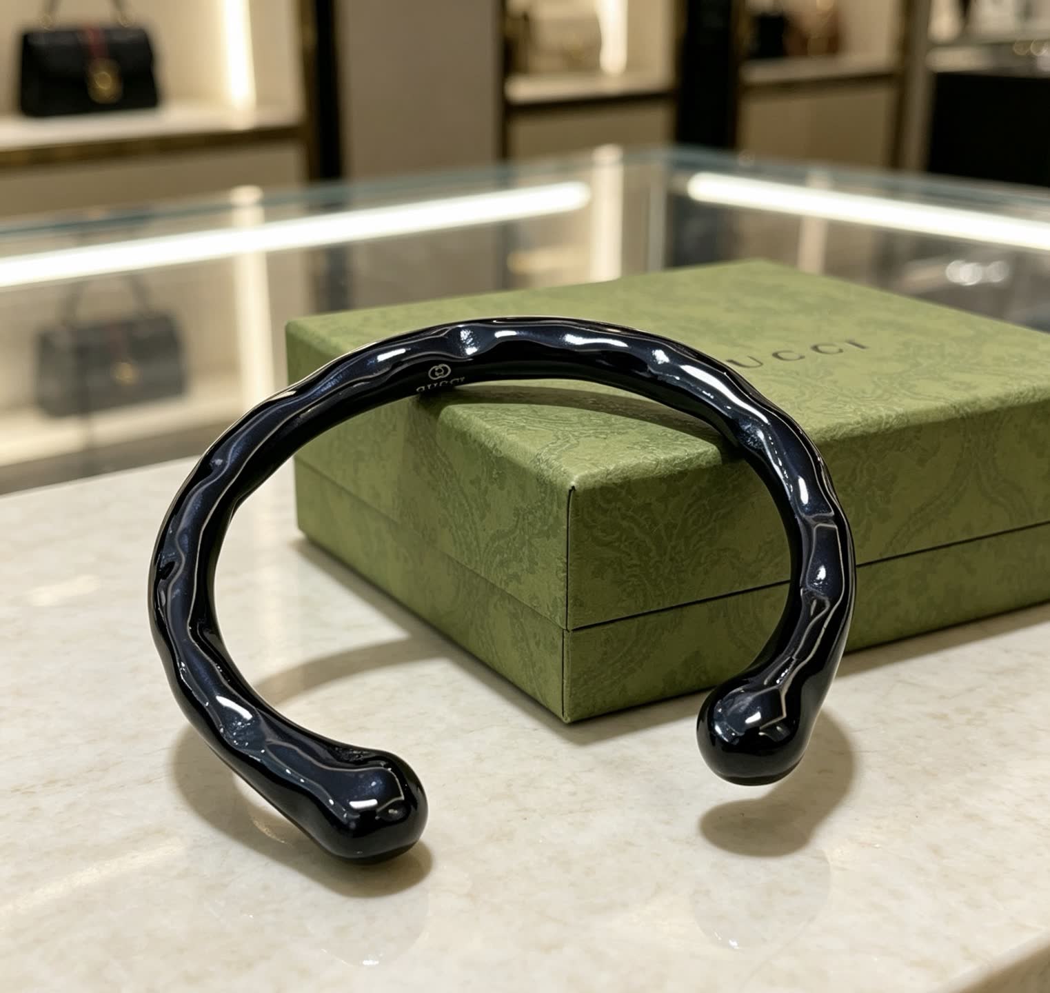 Chanel Black Cuff Bracelet