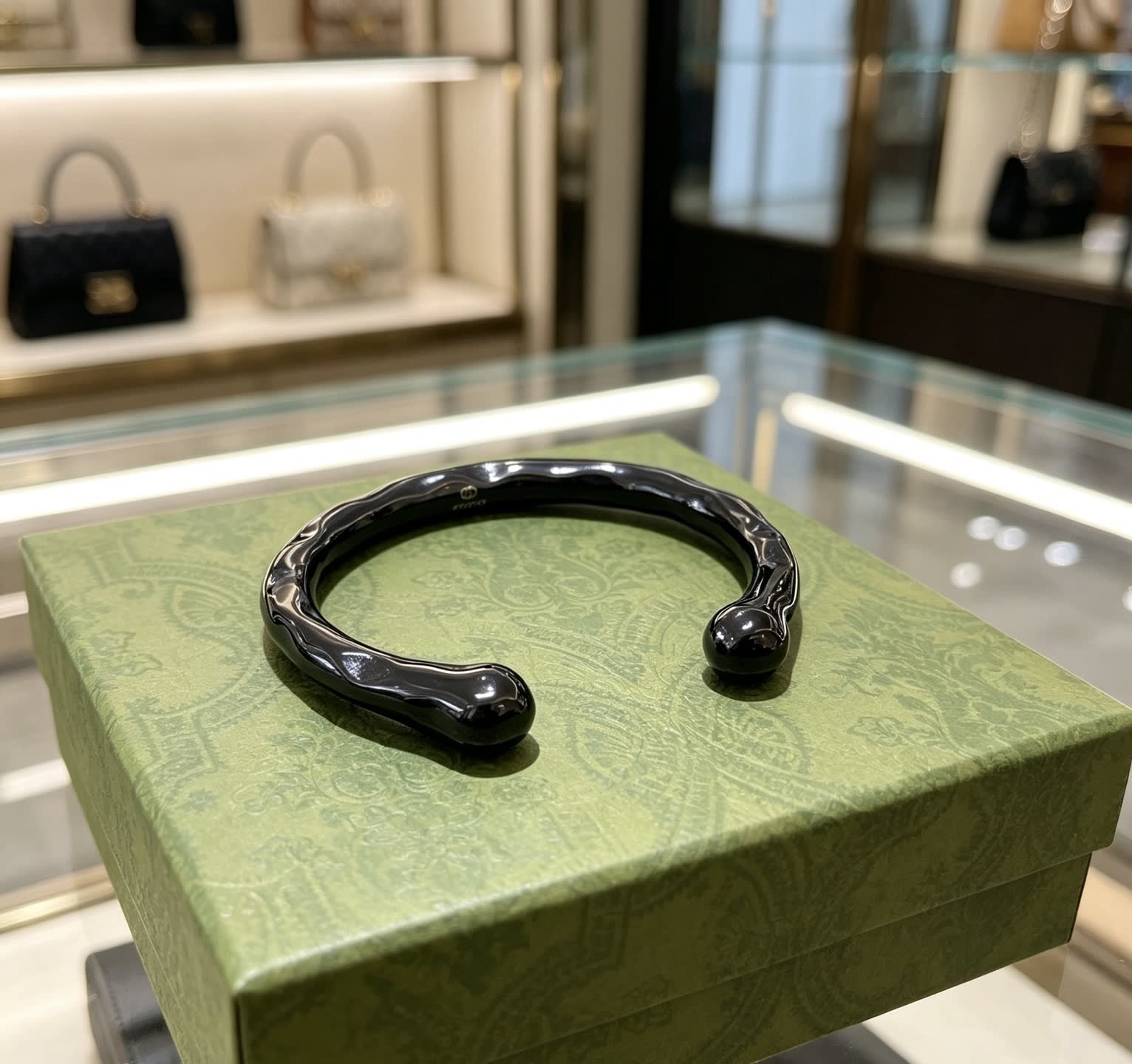 Chanel Black Cuff Bracelet