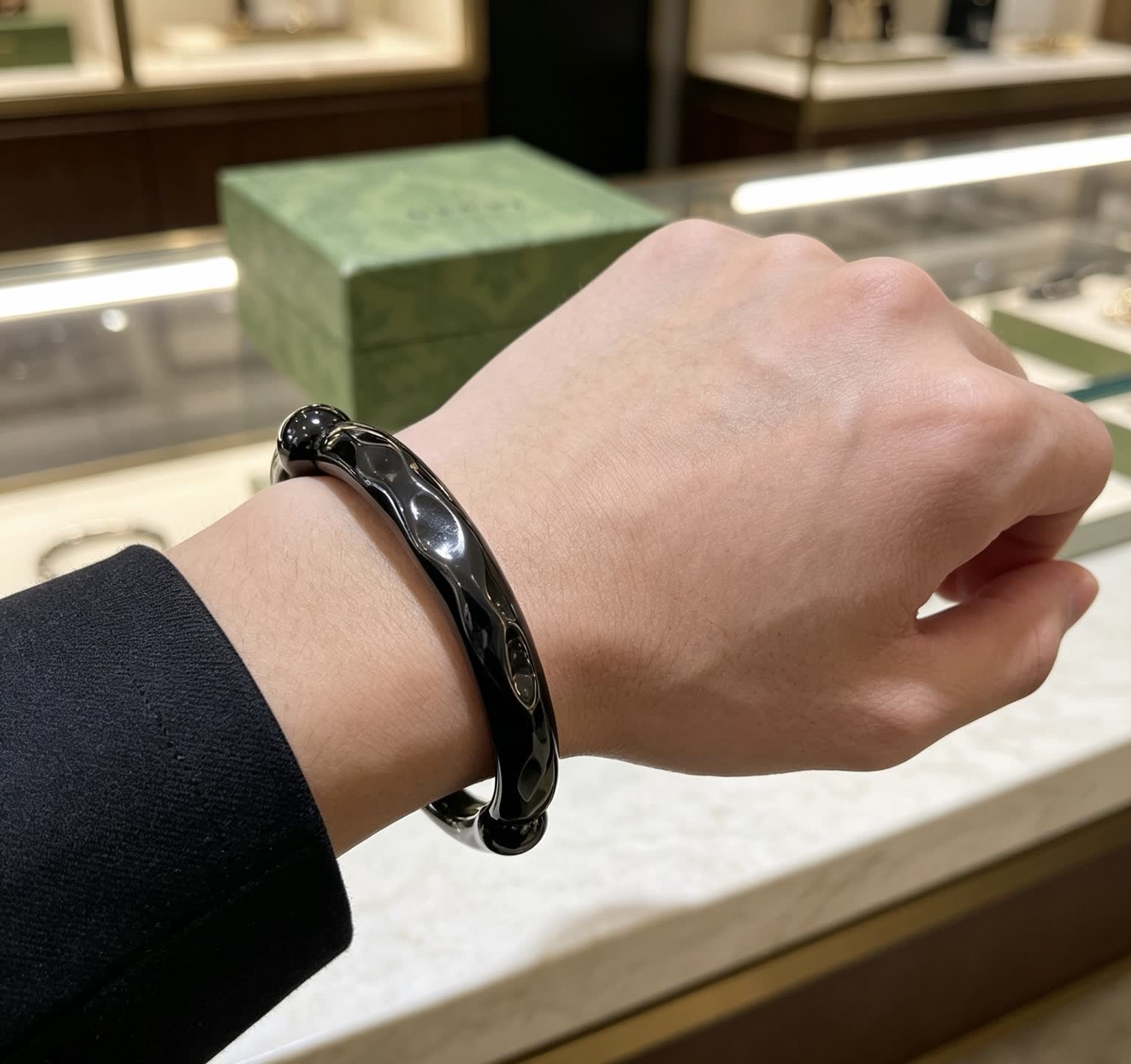 Chanel Black Cuff Bracelet